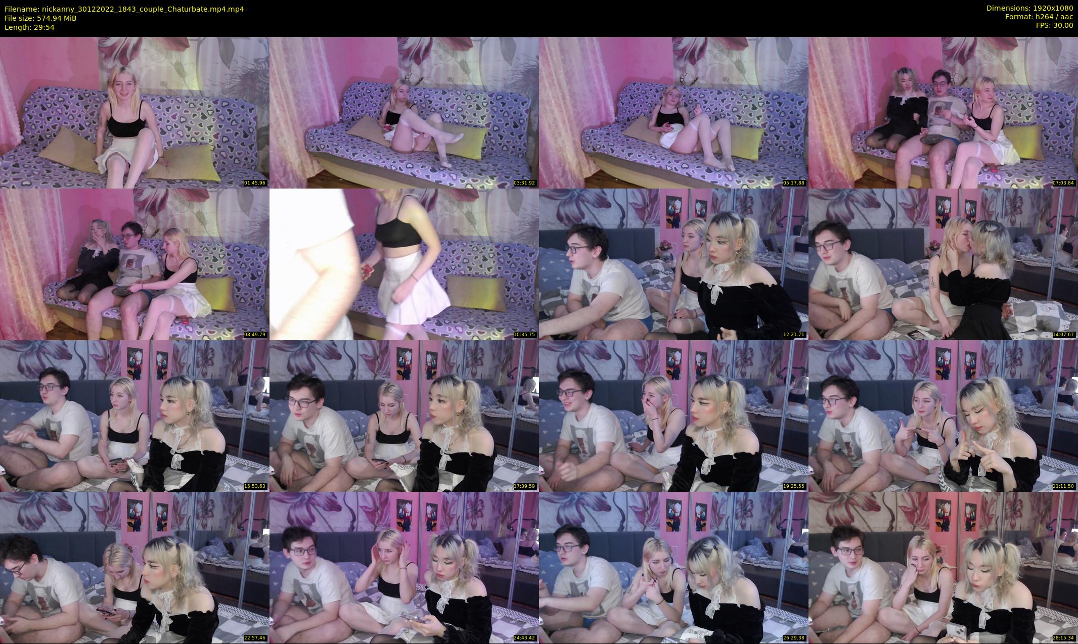 nickanny — 30 minute Chaturbate couple cam show recording, 1080p, Dec 30, 2022