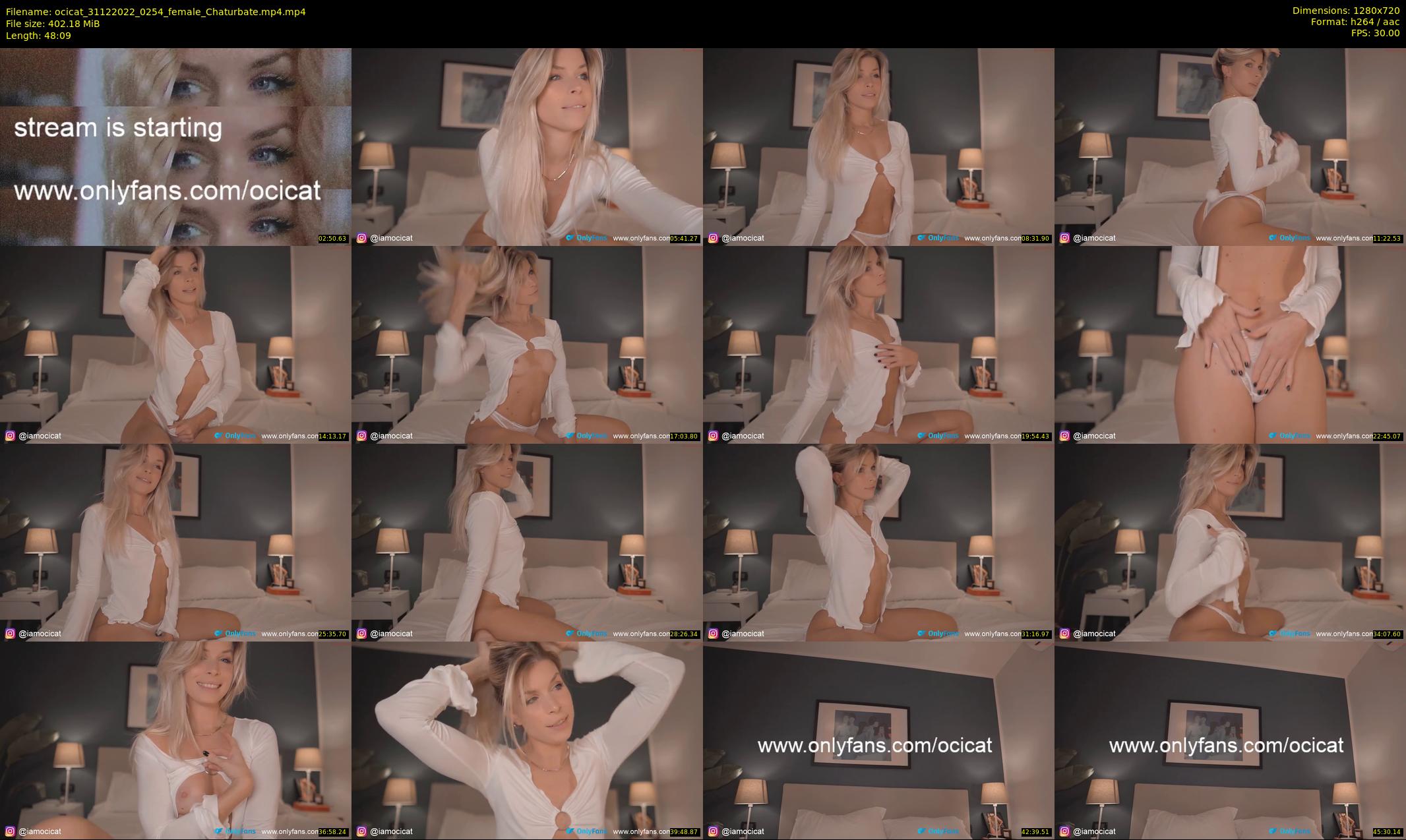 ocicat — 49 minute Chaturbate female cam show recording, 720p, Dec 31, 2022