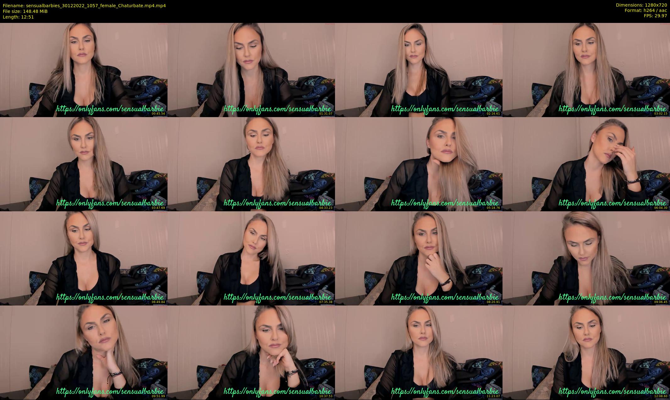 sensualbarbies — 13 minute Chaturbate female cam show recording, 720p, Dec 30, 2022