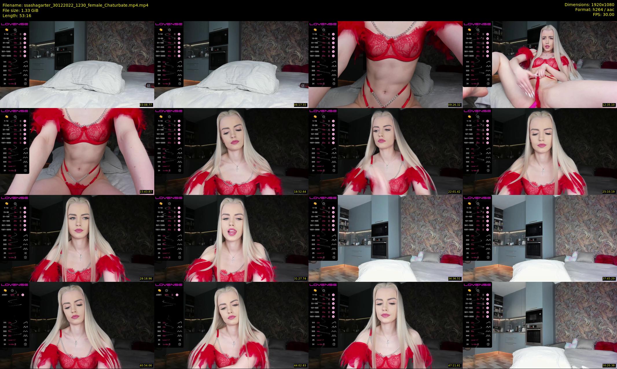 ssashagarter — 54 minute Chaturbate female cam show recording, 1080p, Dec 30, 2022
