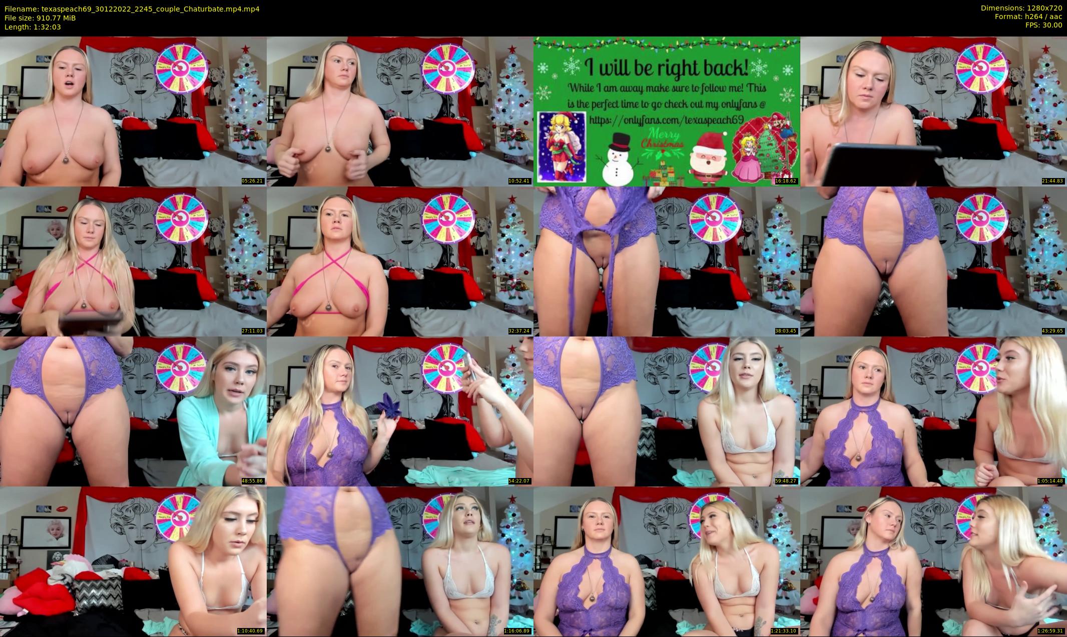 texaspeach69 — 93 minute Chaturbate female cam show recording, 720p, Dec 30, 2022