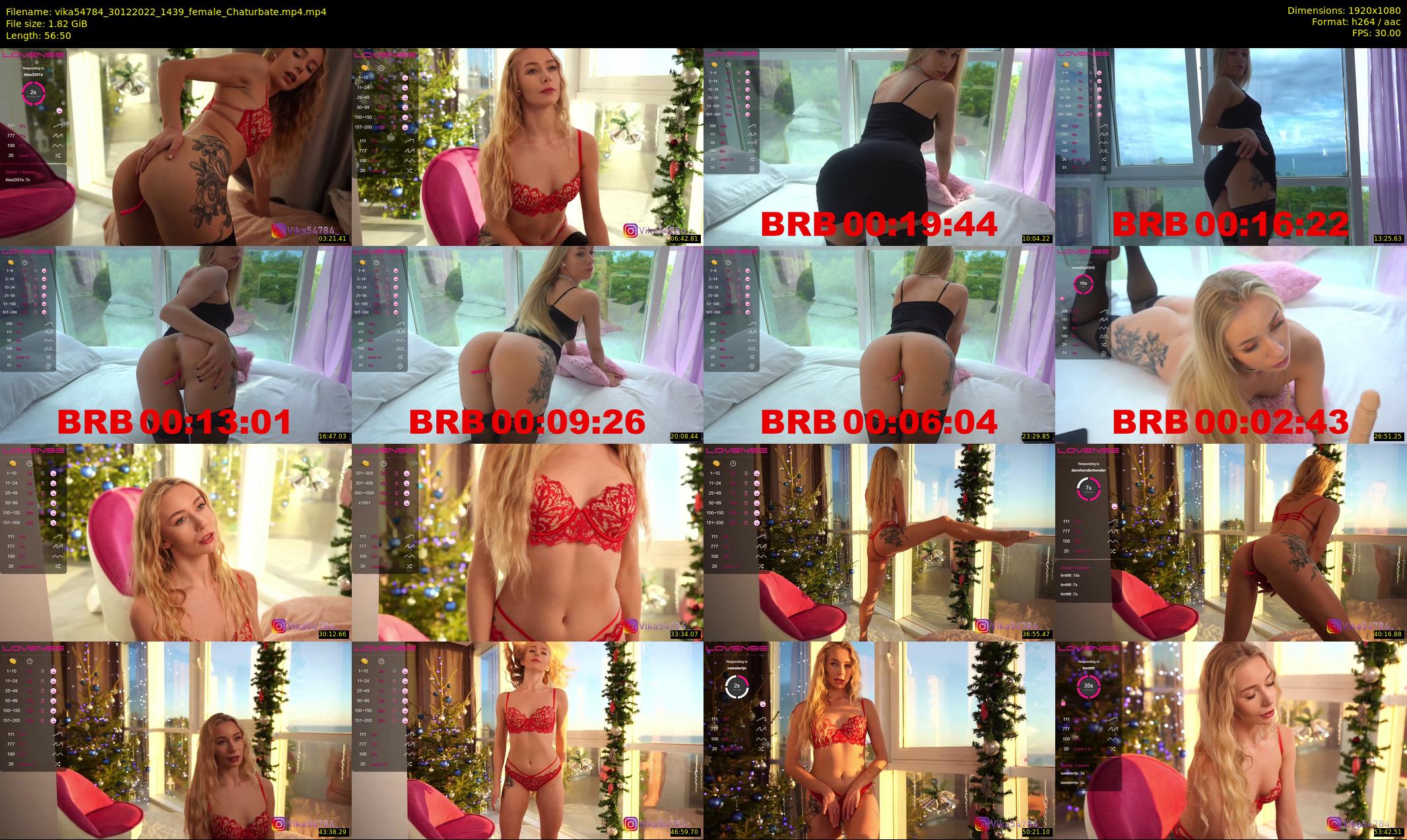vika54784 — 57 minute Chaturbate female cam show recording, 1080p, Dec 30, 2022