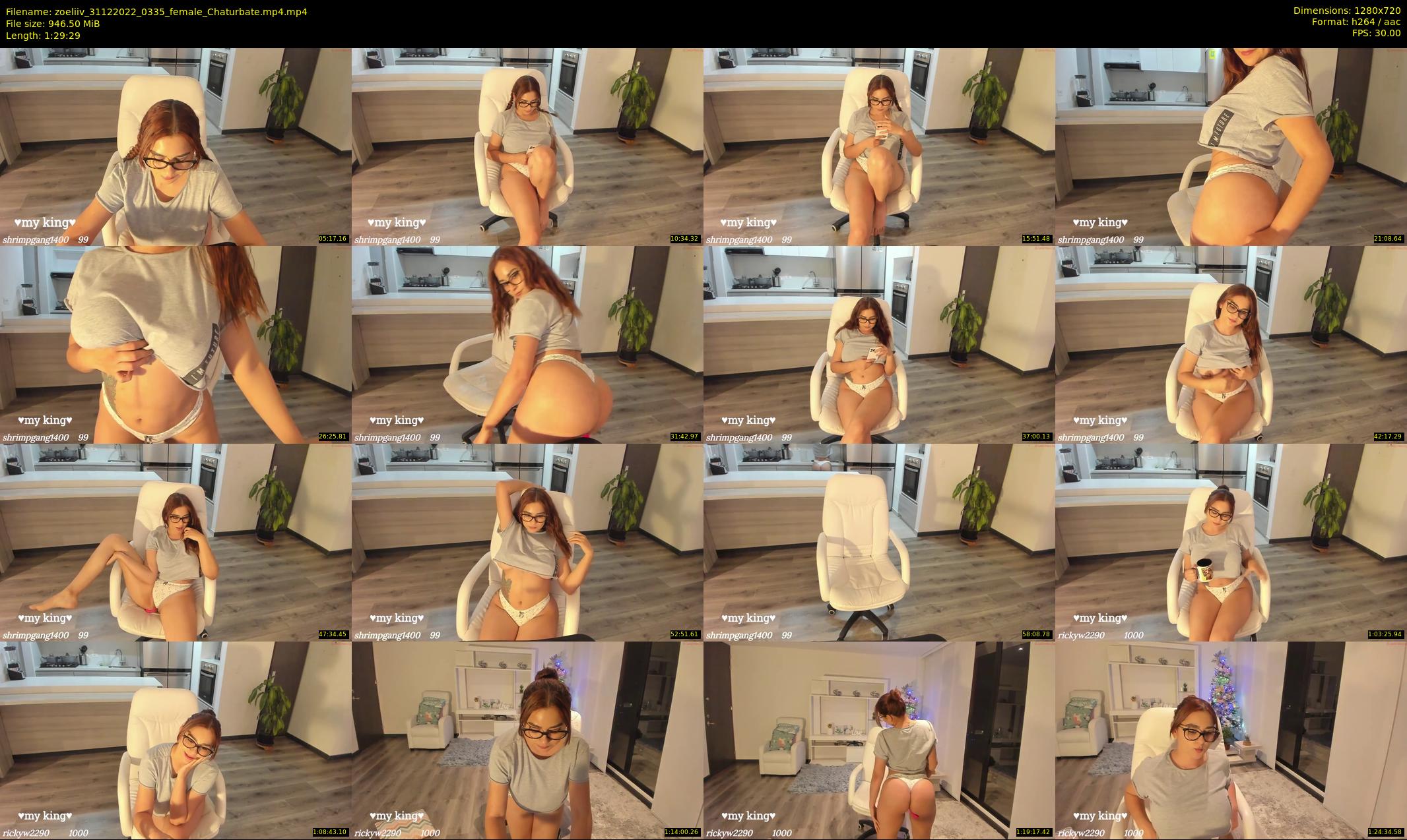 zoeliiv — 90 minute Chaturbate female cam show recording, 720p, Dec 31, 2022