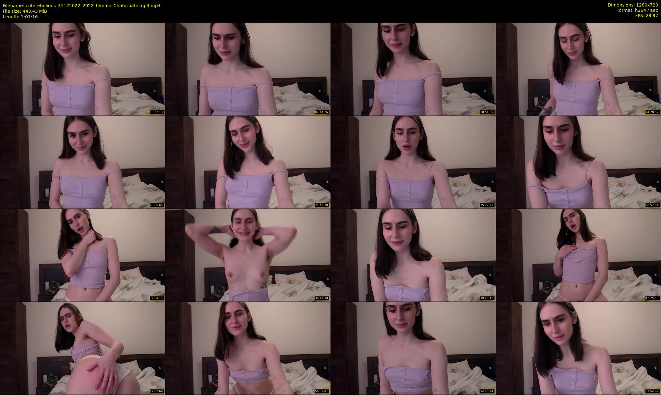 cuterebelious — 62 minute Chaturbate female cam show recording, 720p, Dec 31, 2022