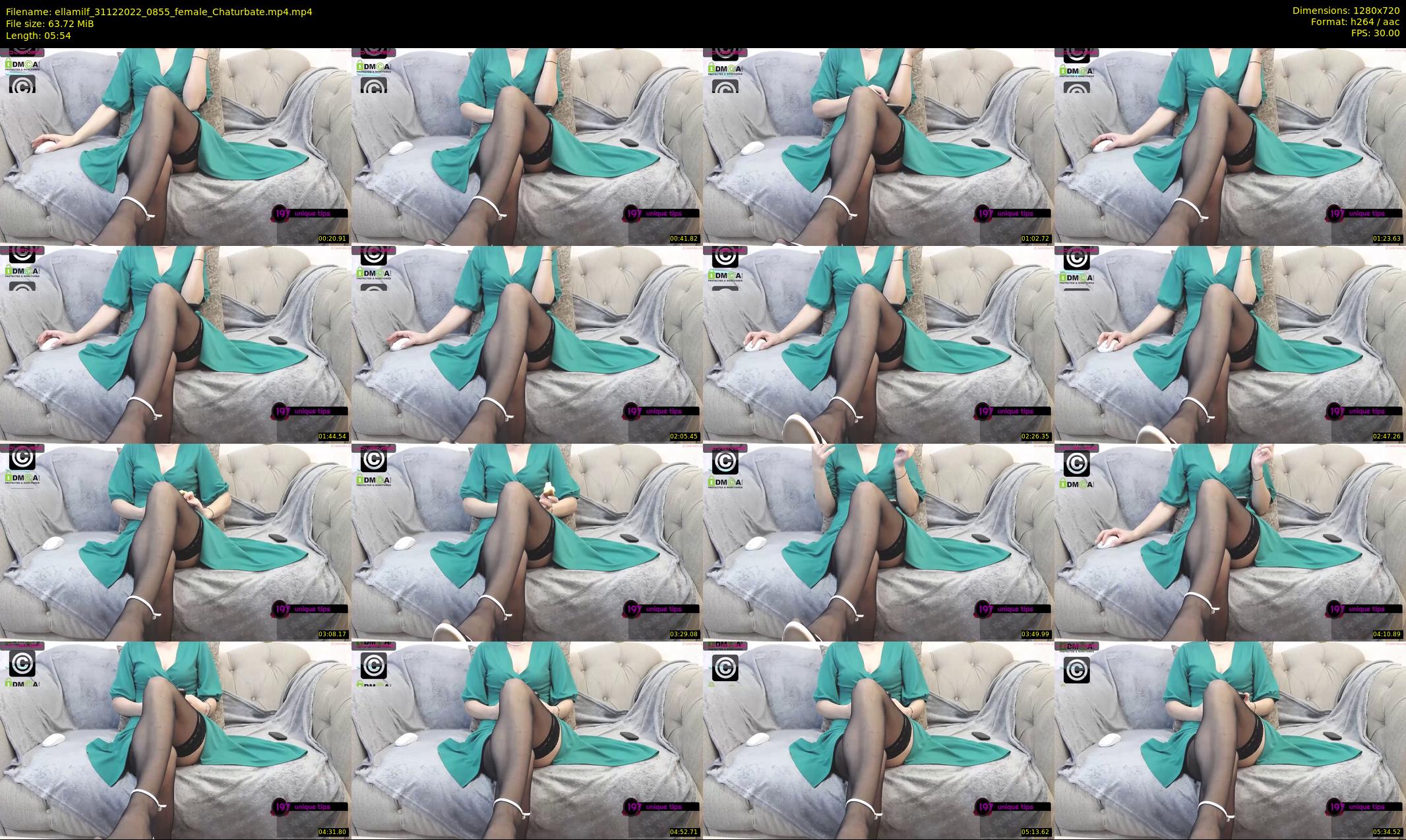 ellamilf — 6 minute Chaturbate female cam show recording, 720p, Dec 31, 2022
