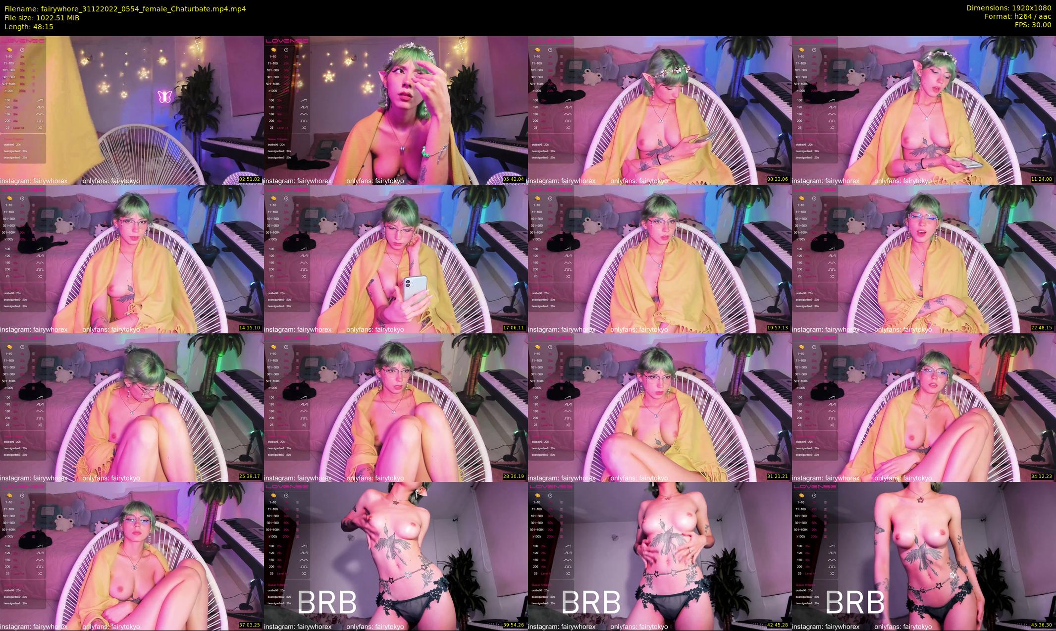 fairywhore — 49 minute Chaturbate female cam show recording, 1080p, Dec 31, 2022