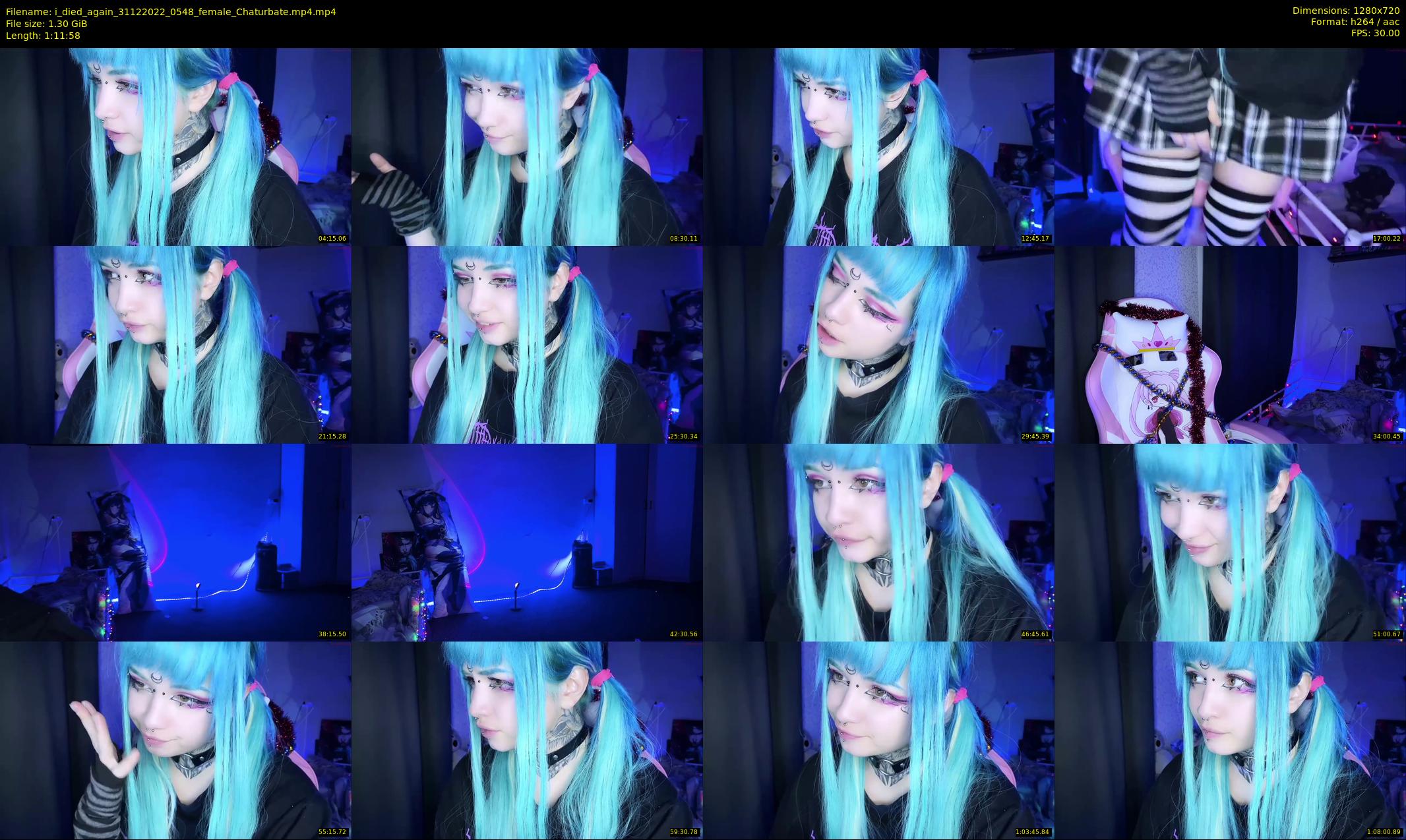 i_died_again — 72 minute Chaturbate female cam show recording, 720p, Dec 31, 2022