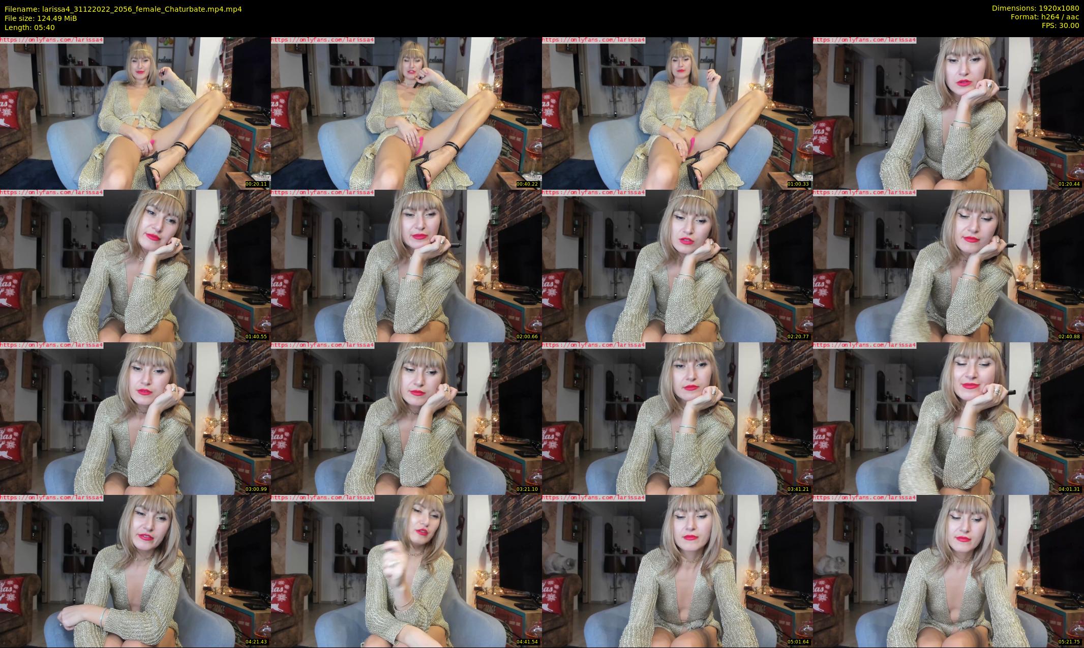 larissa4 — 6 minute Chaturbate female cam show recording, 1080p, Dec 31, 2022