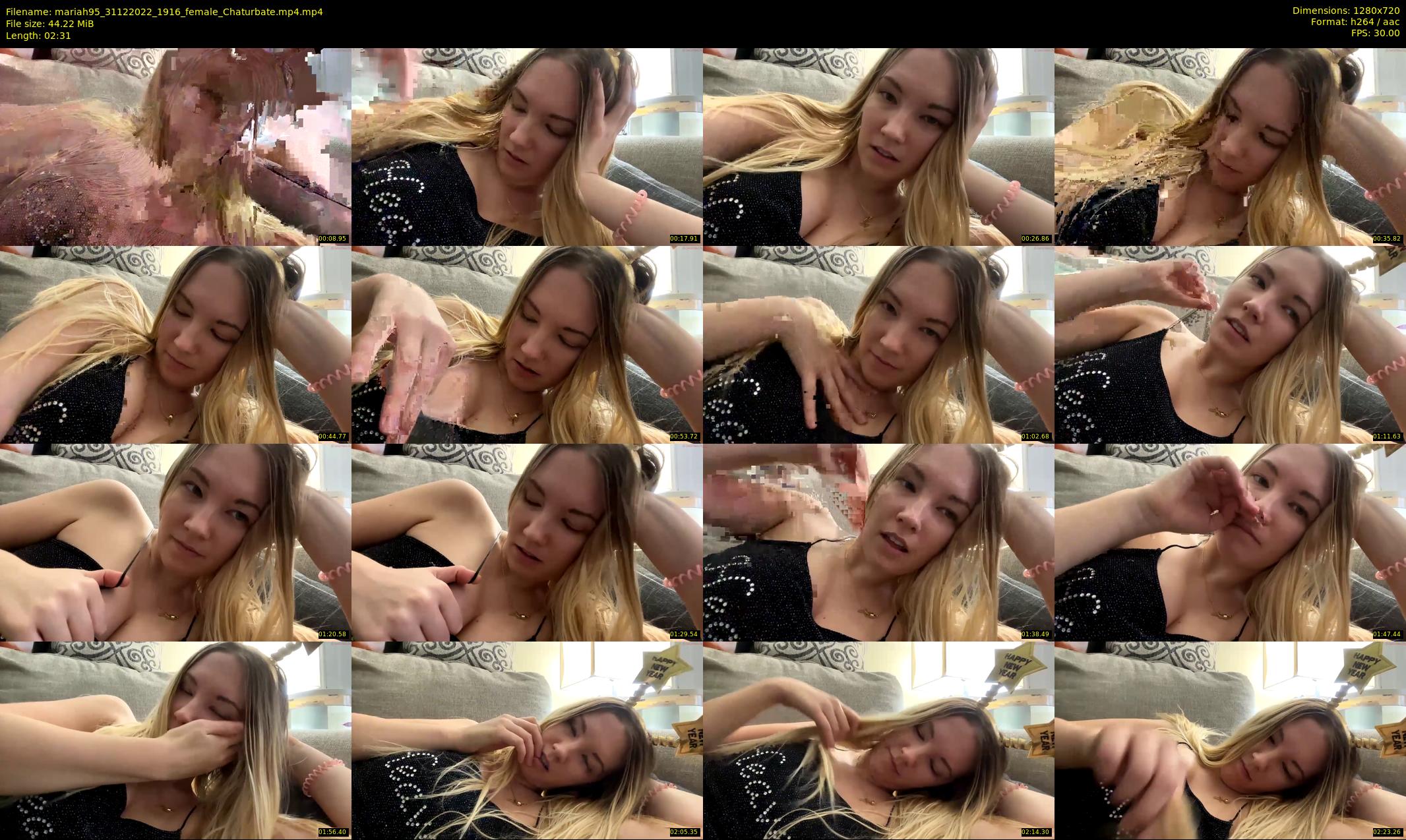 mariah95 — 3 minute Chaturbate female cam show recording, 720p, Dec 31, 2022