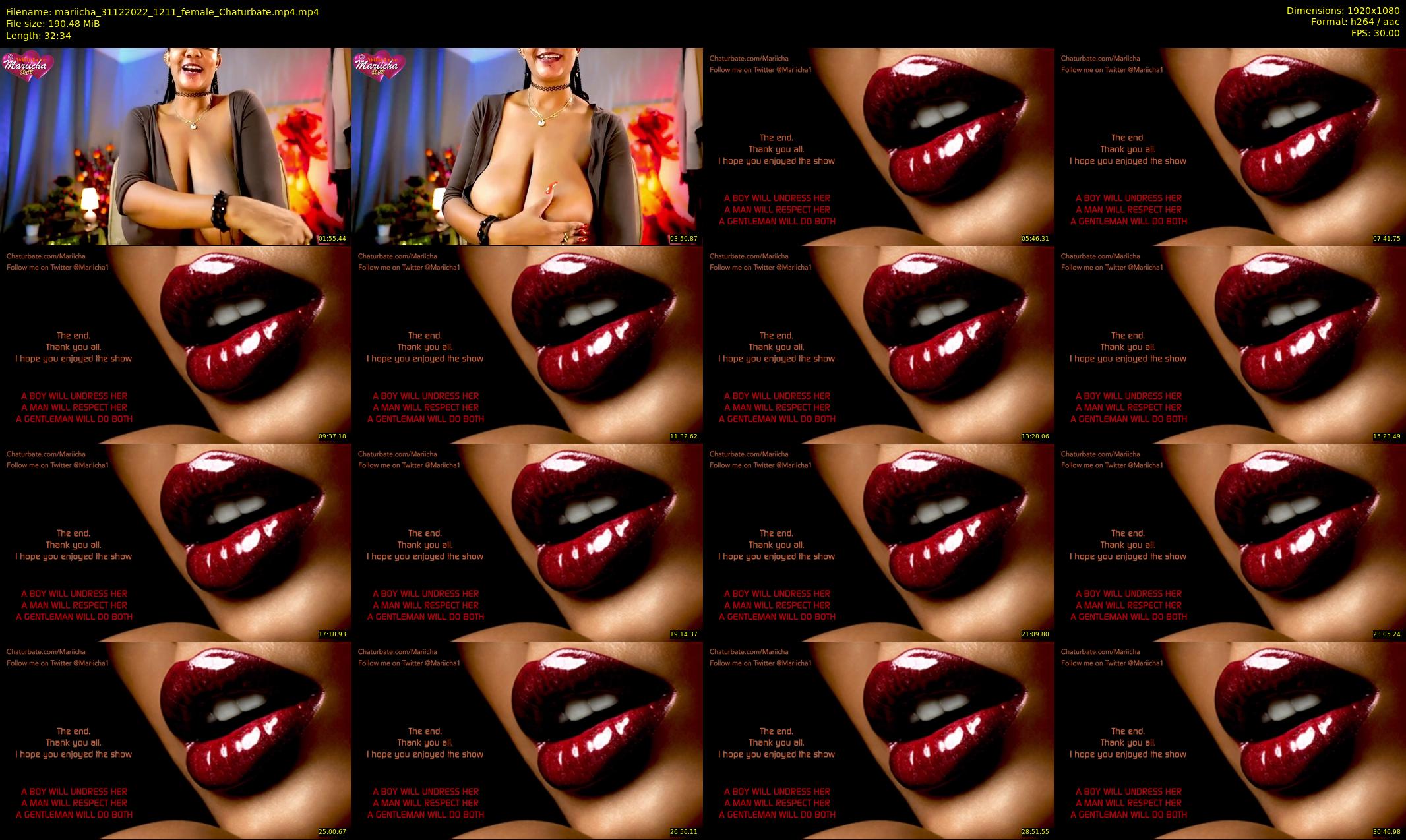 mariicha — 33 minute Chaturbate female cam show recording, 1080p, Dec 31, 2022