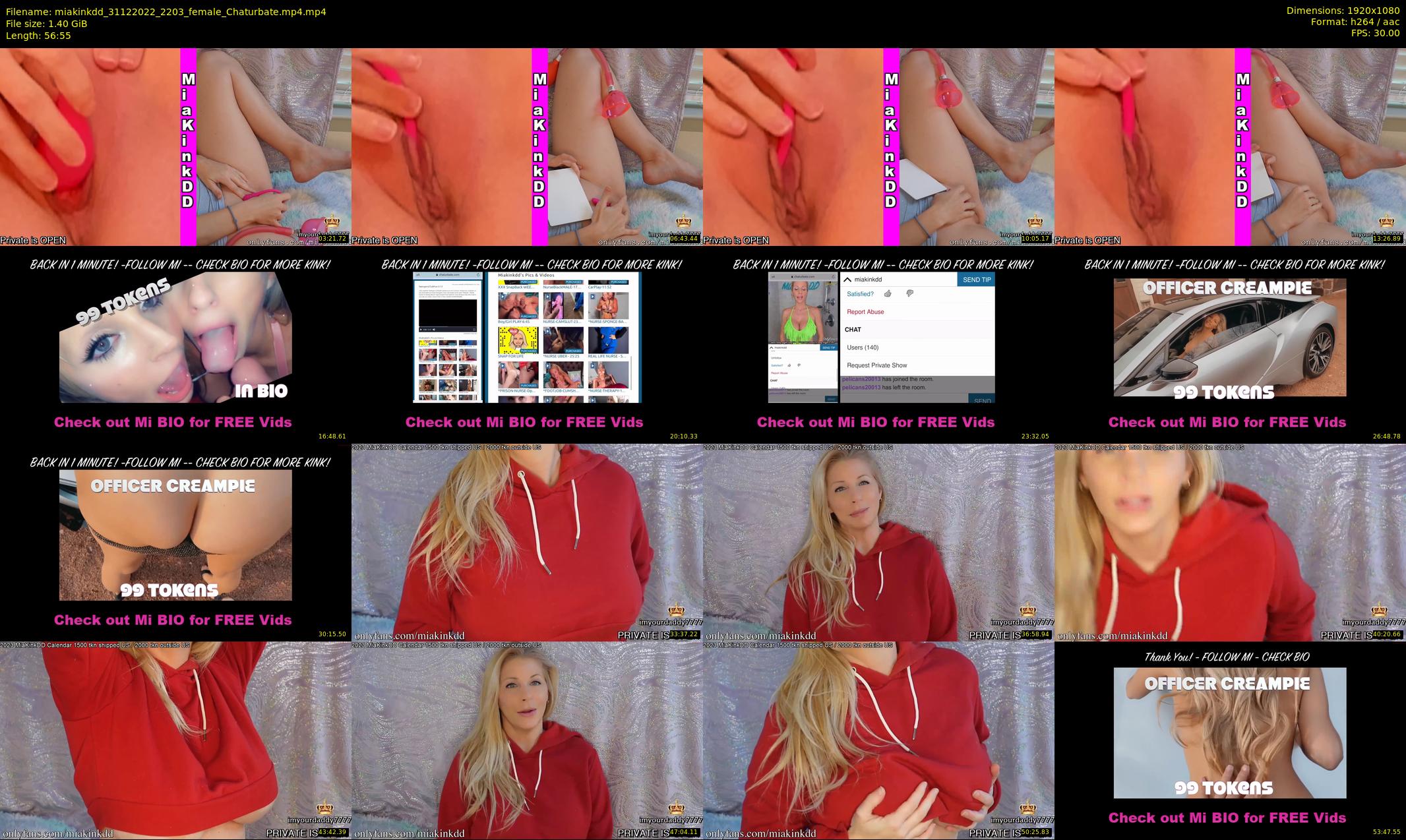 miakinkdd — 57 minute Chaturbate female cam show recording, 1080p, Dec 31, 2022