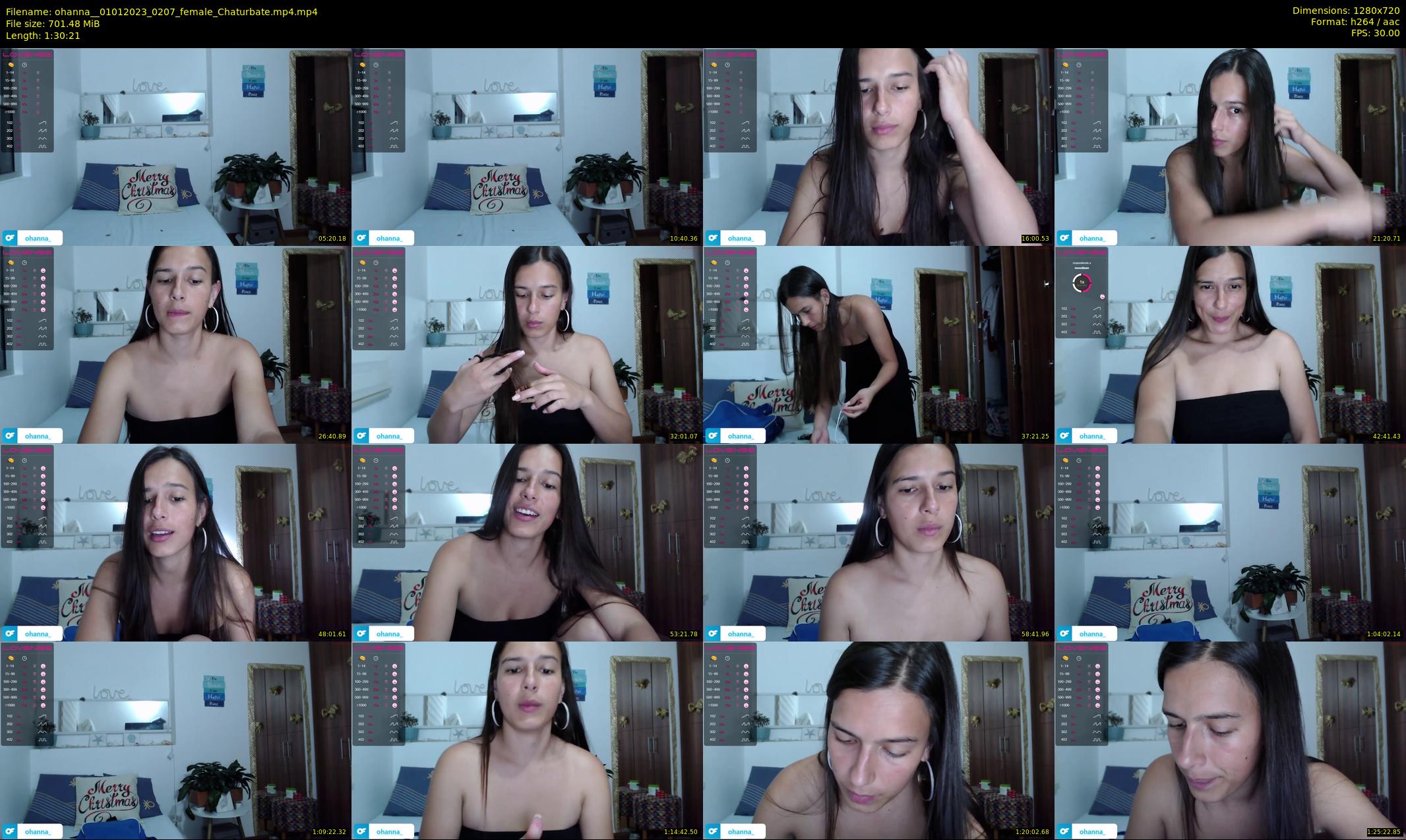 ohanna_ — 91 minute Chaturbate female cam show recording, 720p, Jan 1, 2023