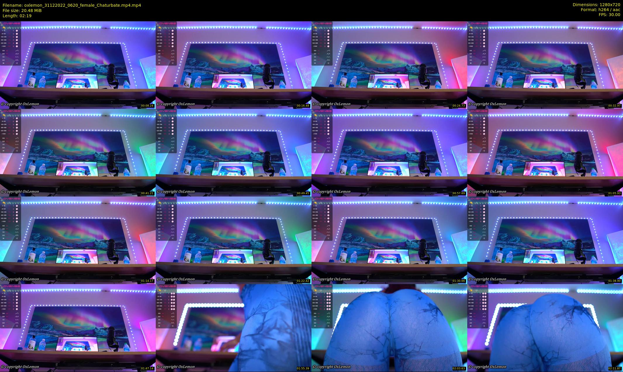 oxlemon — 3 minute Chaturbate female cam show recording, 720p, Dec 31, 2022