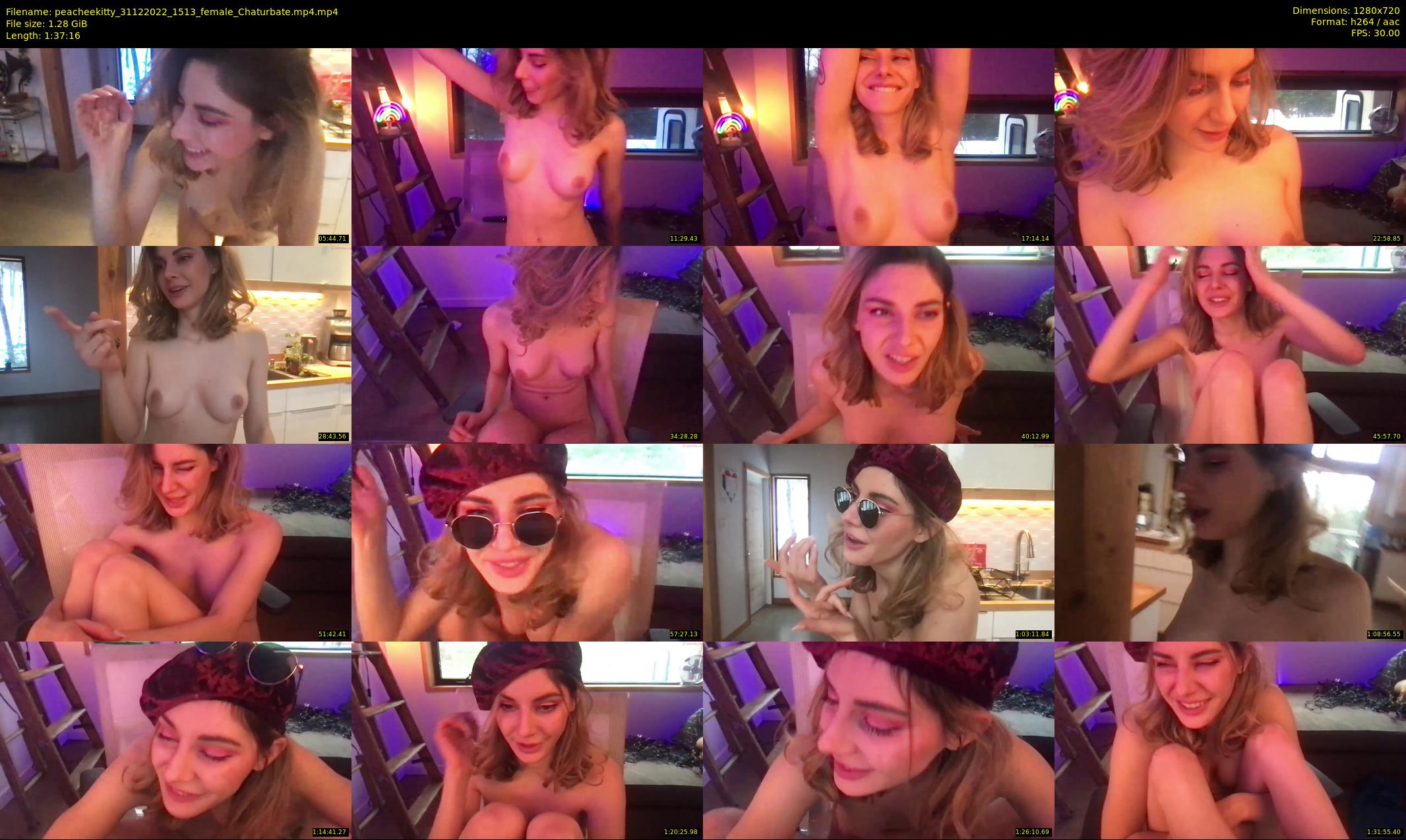 peacheekitty — 98 minute Chaturbate female cam show recording, 720p, Dec 31, 2022