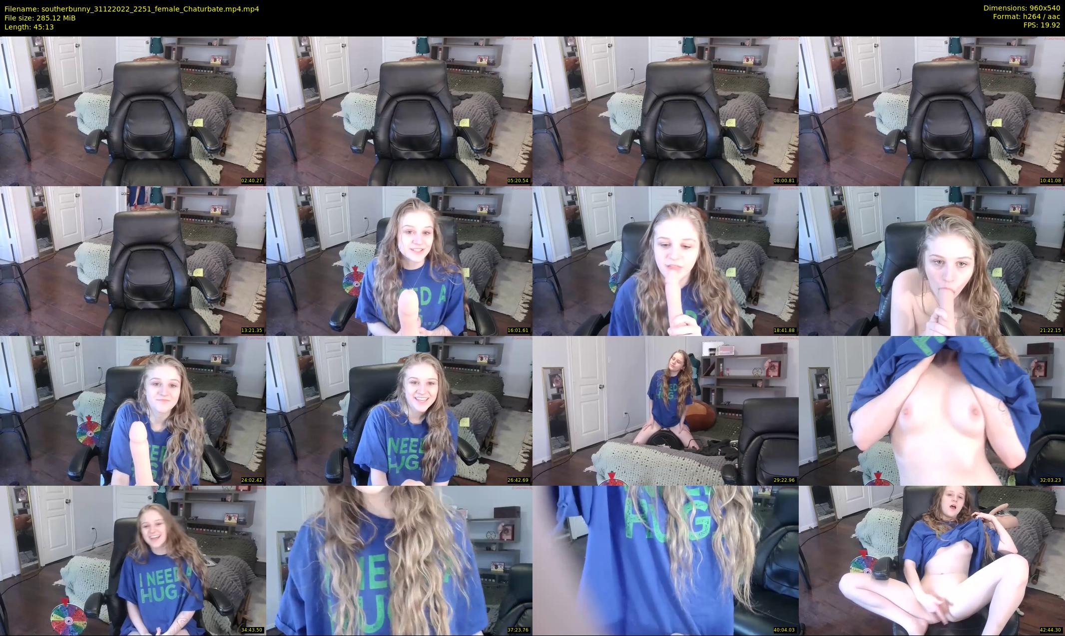 southerbunny — 46 minute Chaturbate female cam show recording, 480p, Dec 31, 2022