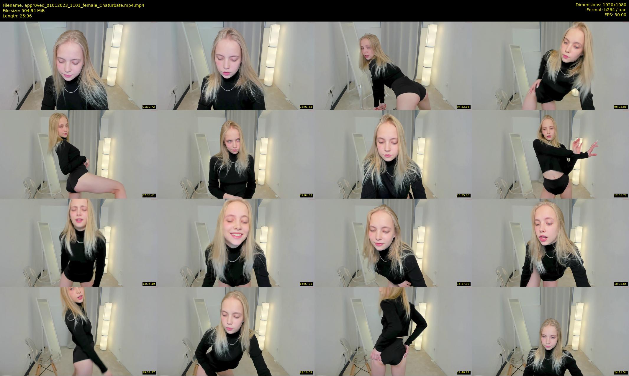 appr0ved — 26 minute Chaturbate female cam show recording, 1080p, Jan 1, 2023