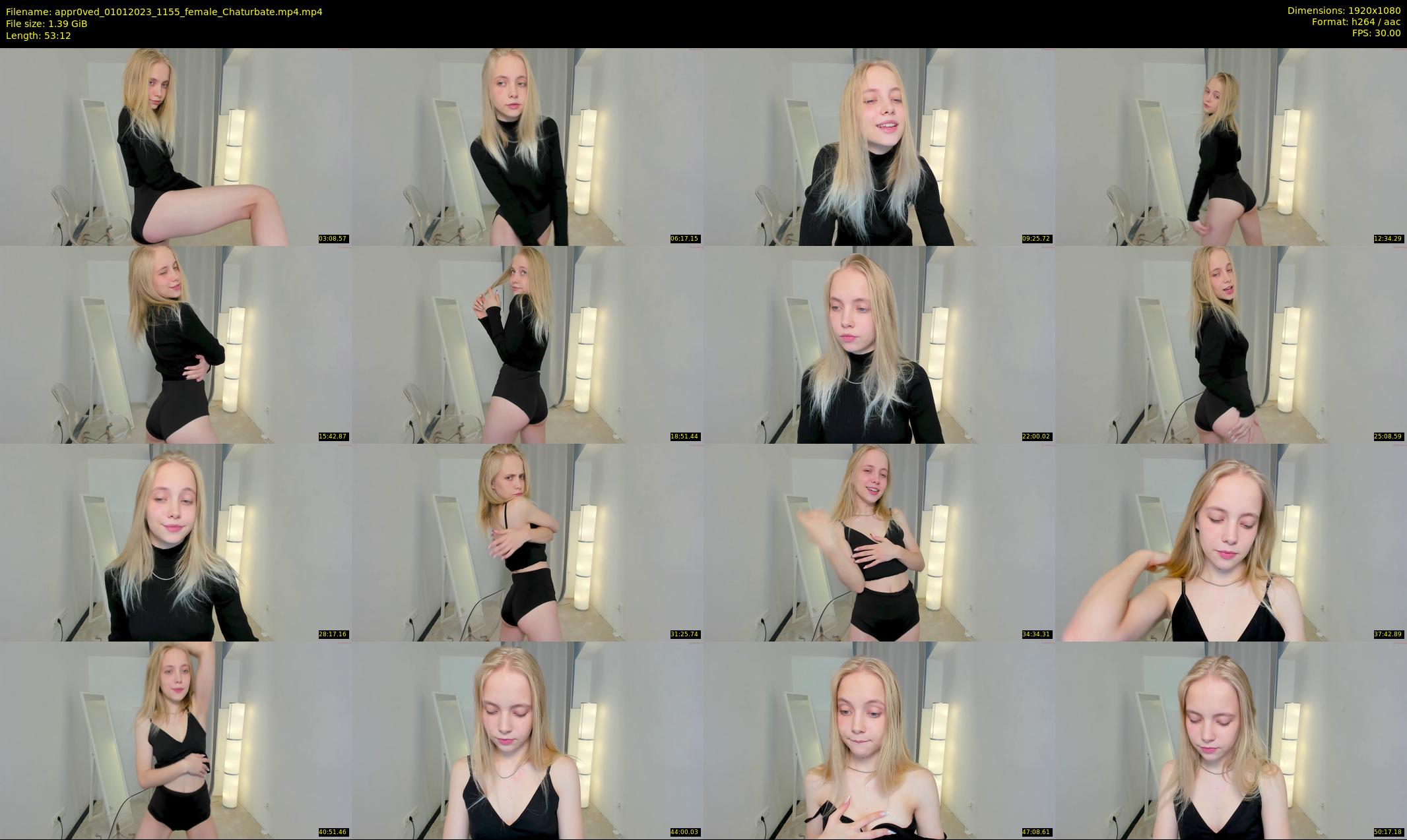 appr0ved — 54 minute Chaturbate female cam show recording, 1080p, Jan 1, 2023