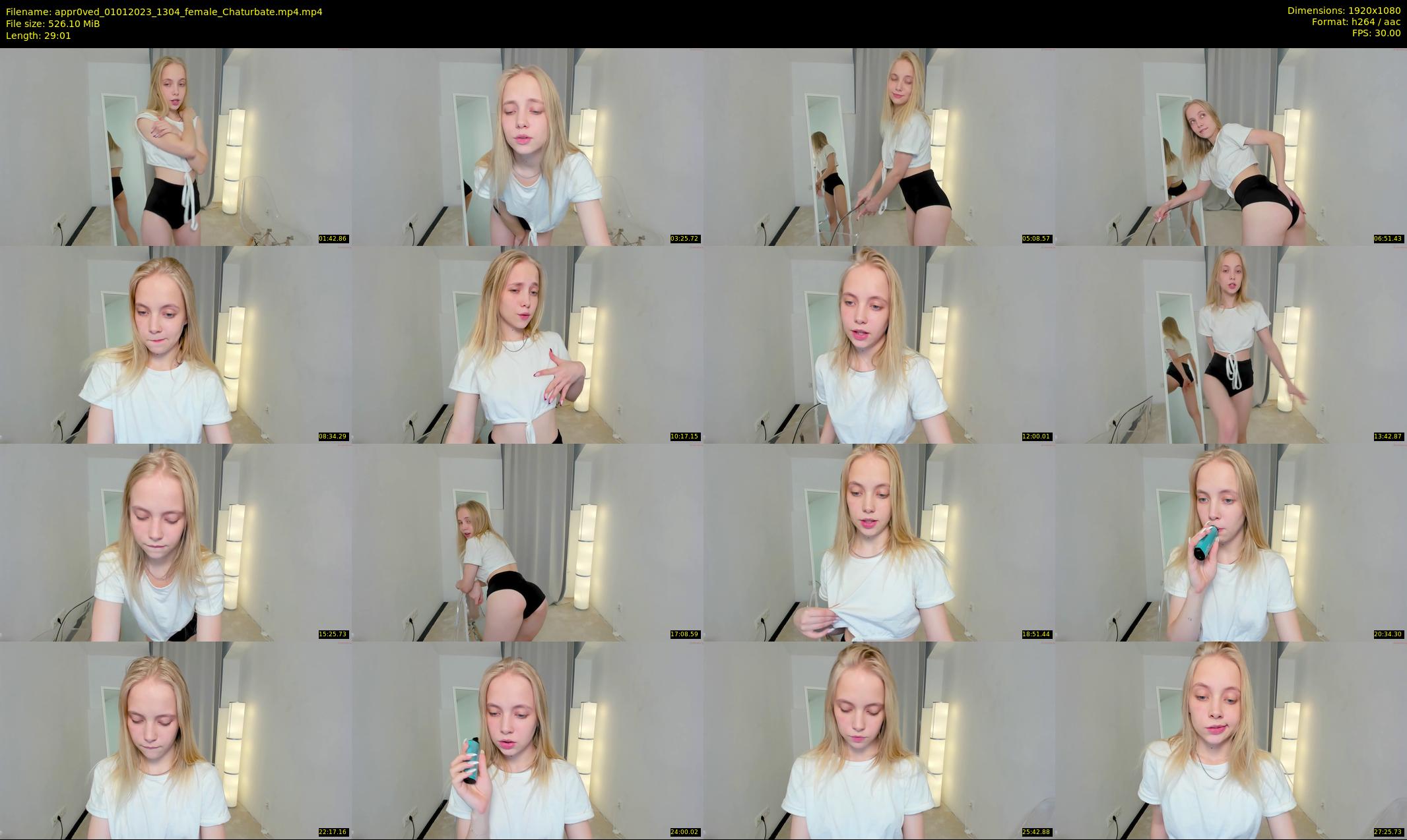 appr0ved — 30 minute Chaturbate female cam show recording, 1080p, Jan 1, 2023