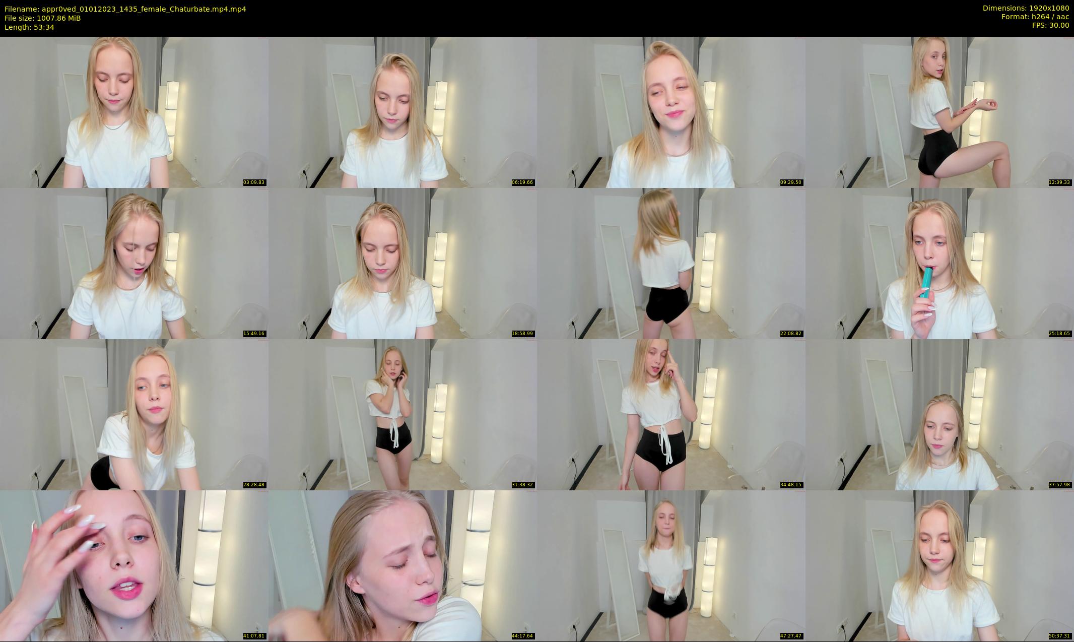 appr0ved — 54 minute Chaturbate female cam show recording, 1080p, Jan 1, 2023