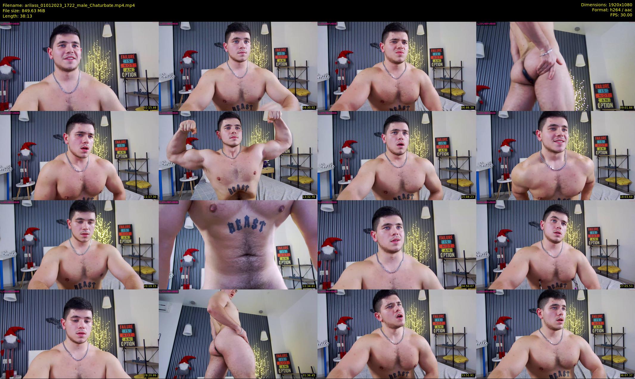 arilass — 39 minute Chaturbate male cam show recording, 1080p, Jan 1, 2023