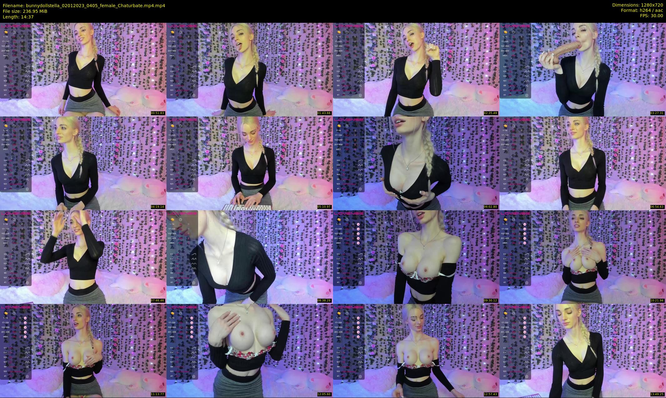 bunnydollstella — 15 minute Chaturbate female cam show recording, 720p, Jan 2, 2023