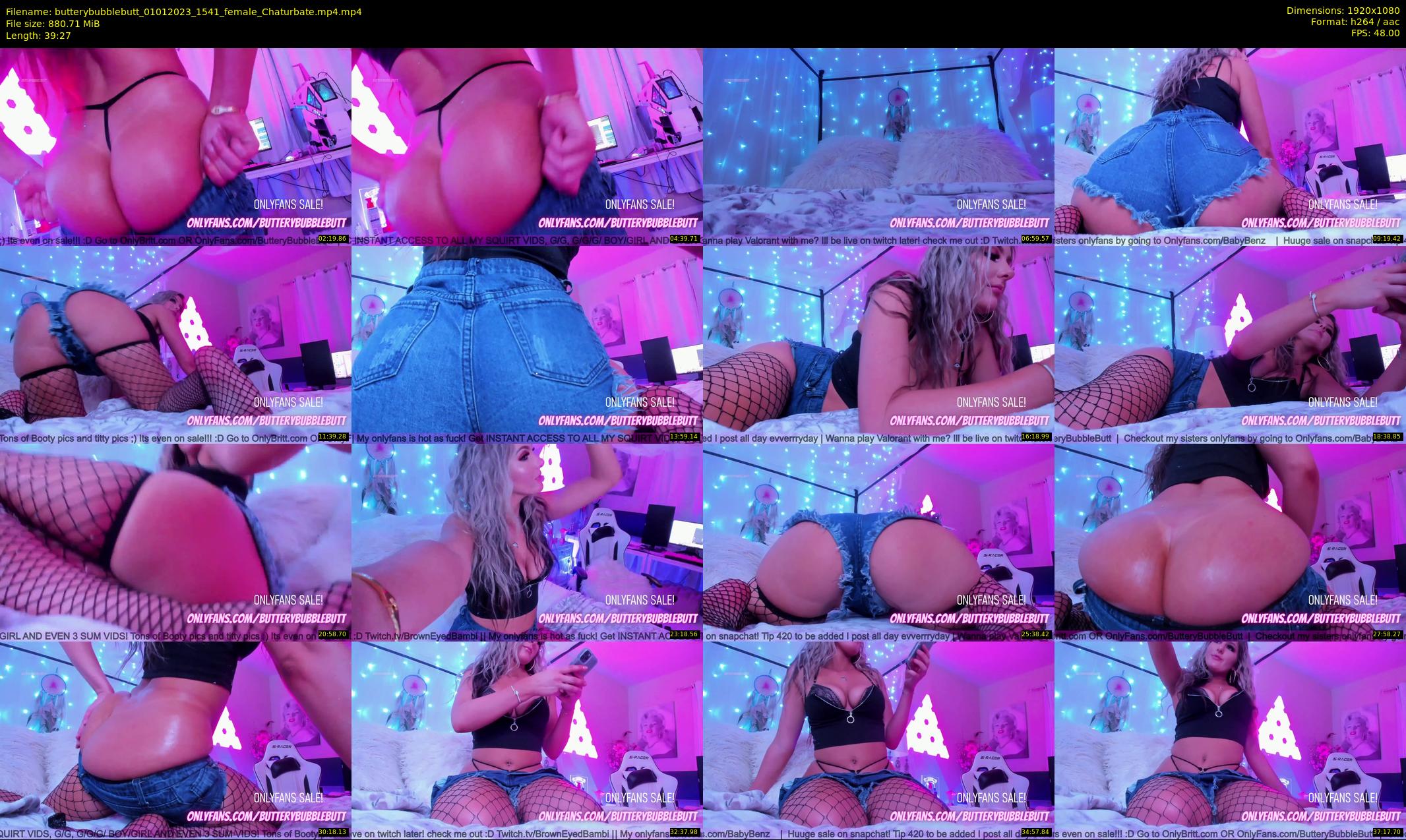 butterybubblebutt — 40 minute Chaturbate couple cam show recording, 1080p, Jan 1, 2023