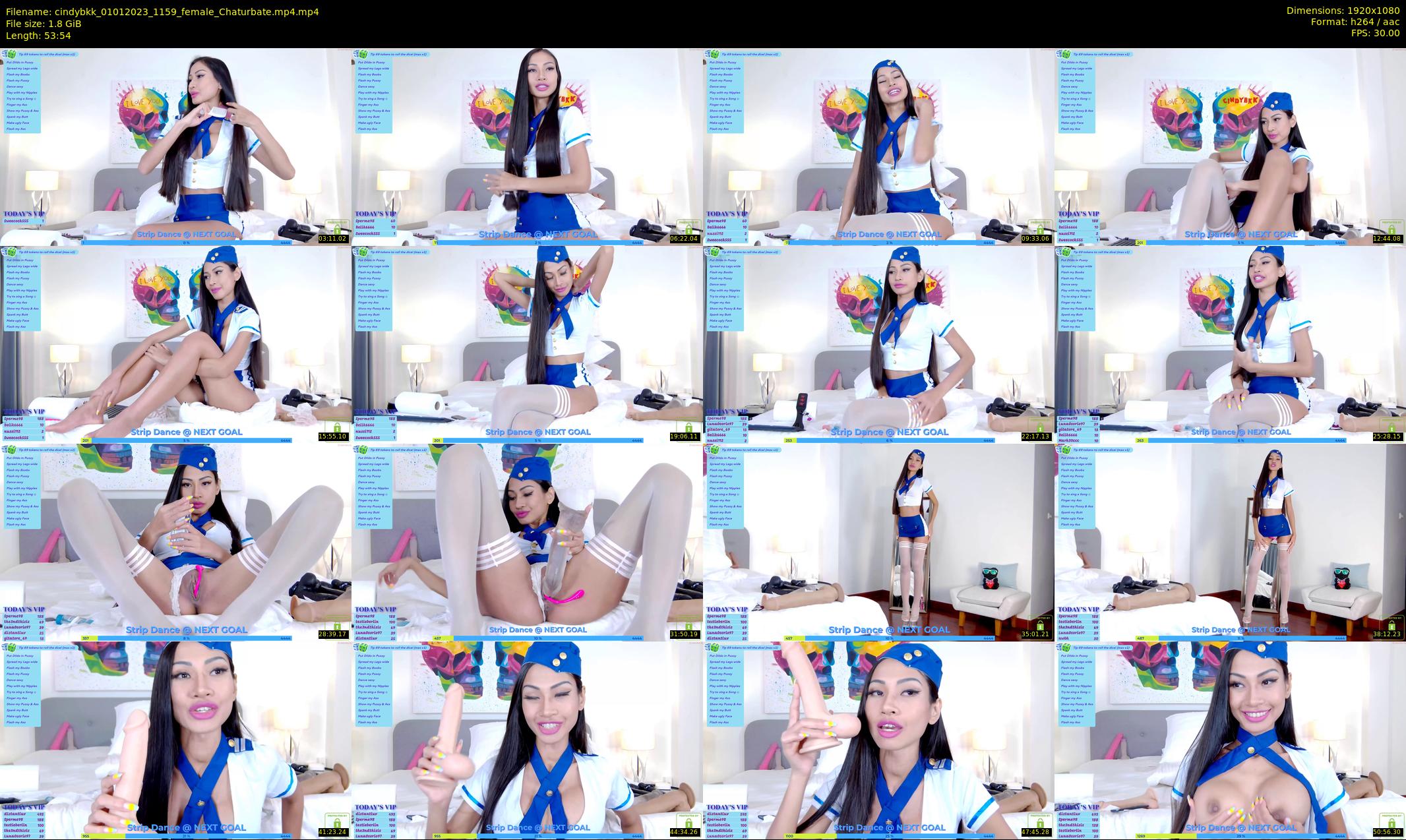 cindybkk — 54 minute Chaturbate female cam show recording, 1080p, Jan 1, 2023