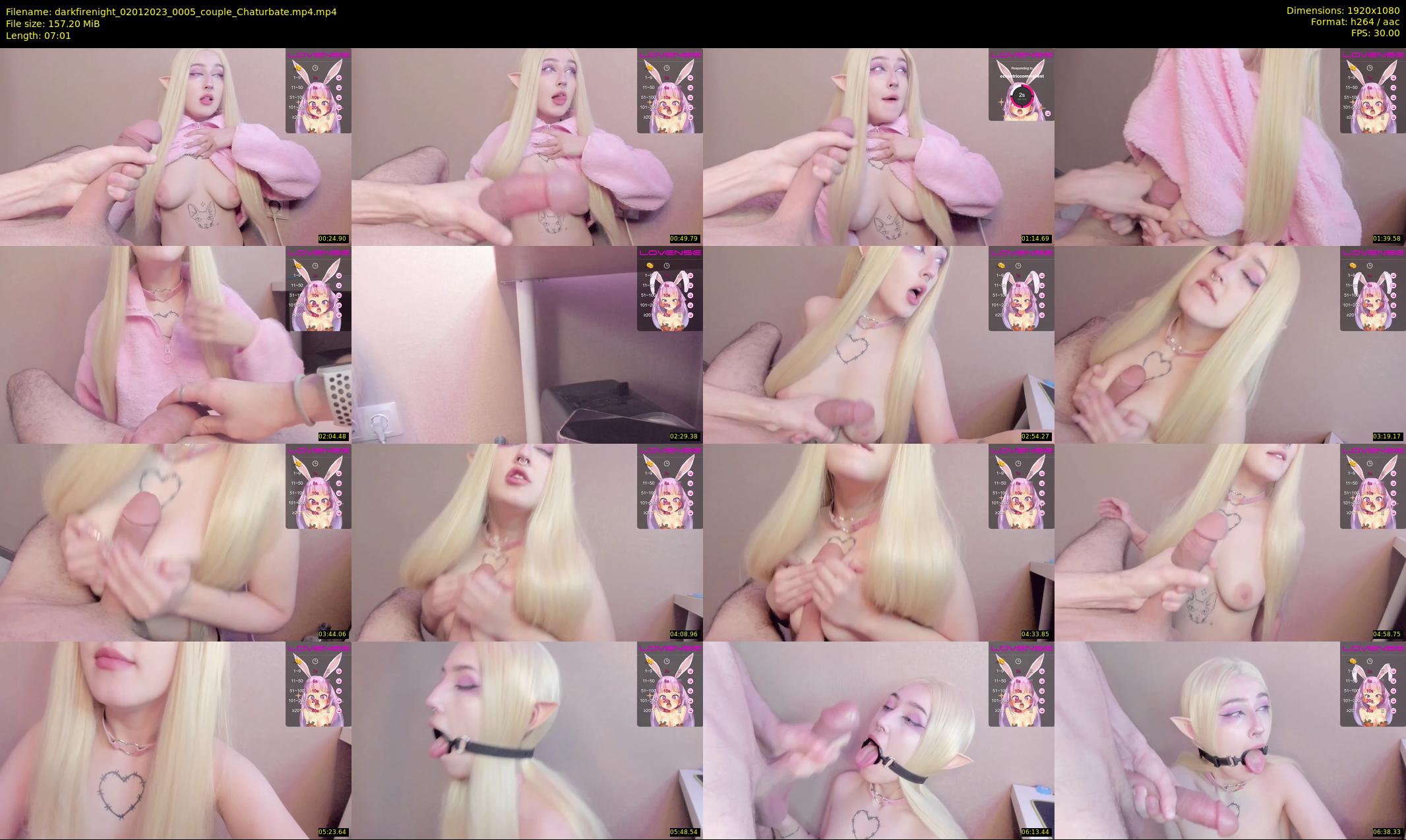darkfirenight — 8 minute Chaturbate couple cam show recording, 1080p, Jan 2, 2023