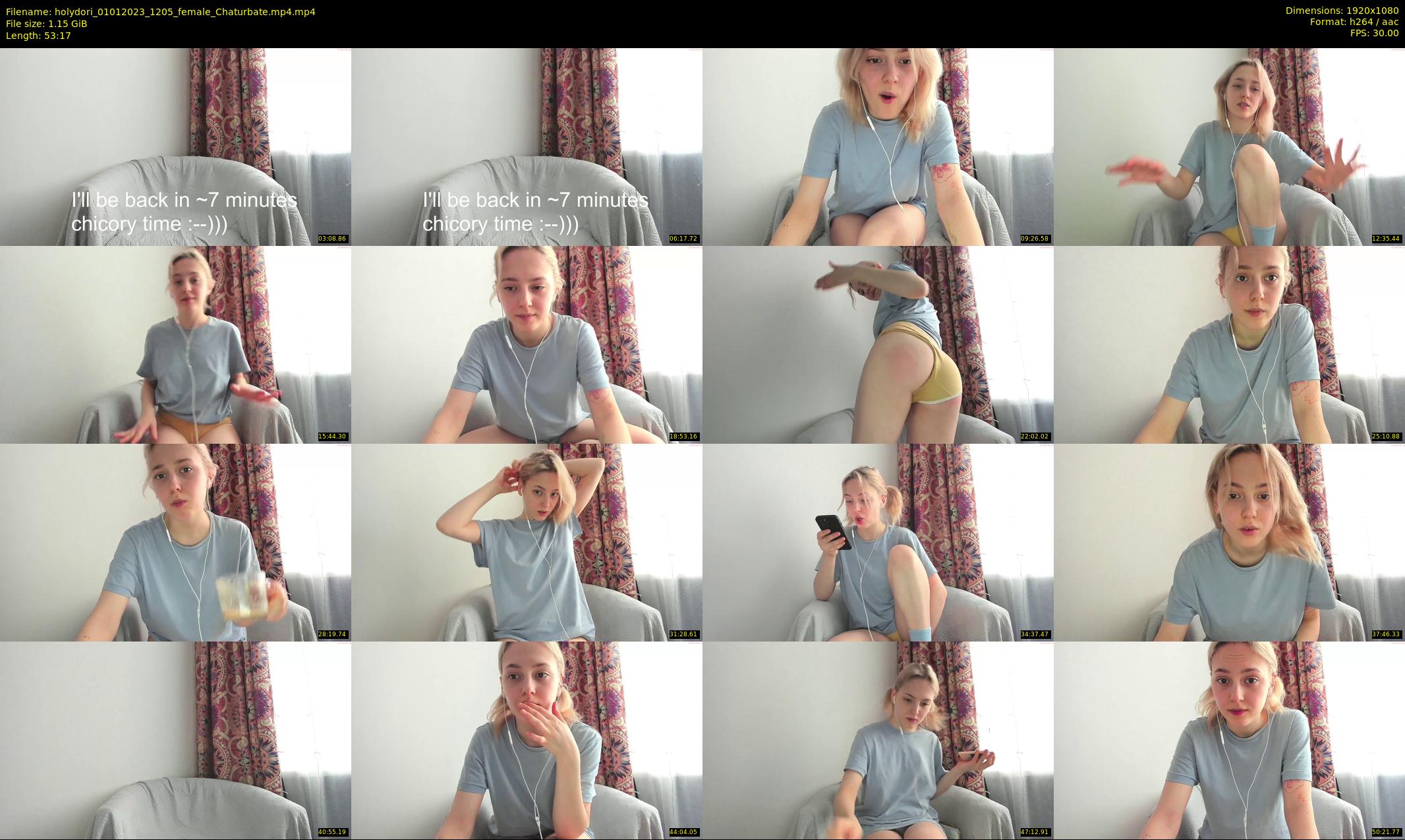 holydori — 54 minute Chaturbate female cam show recording, 1080p, Jan 1, 2023