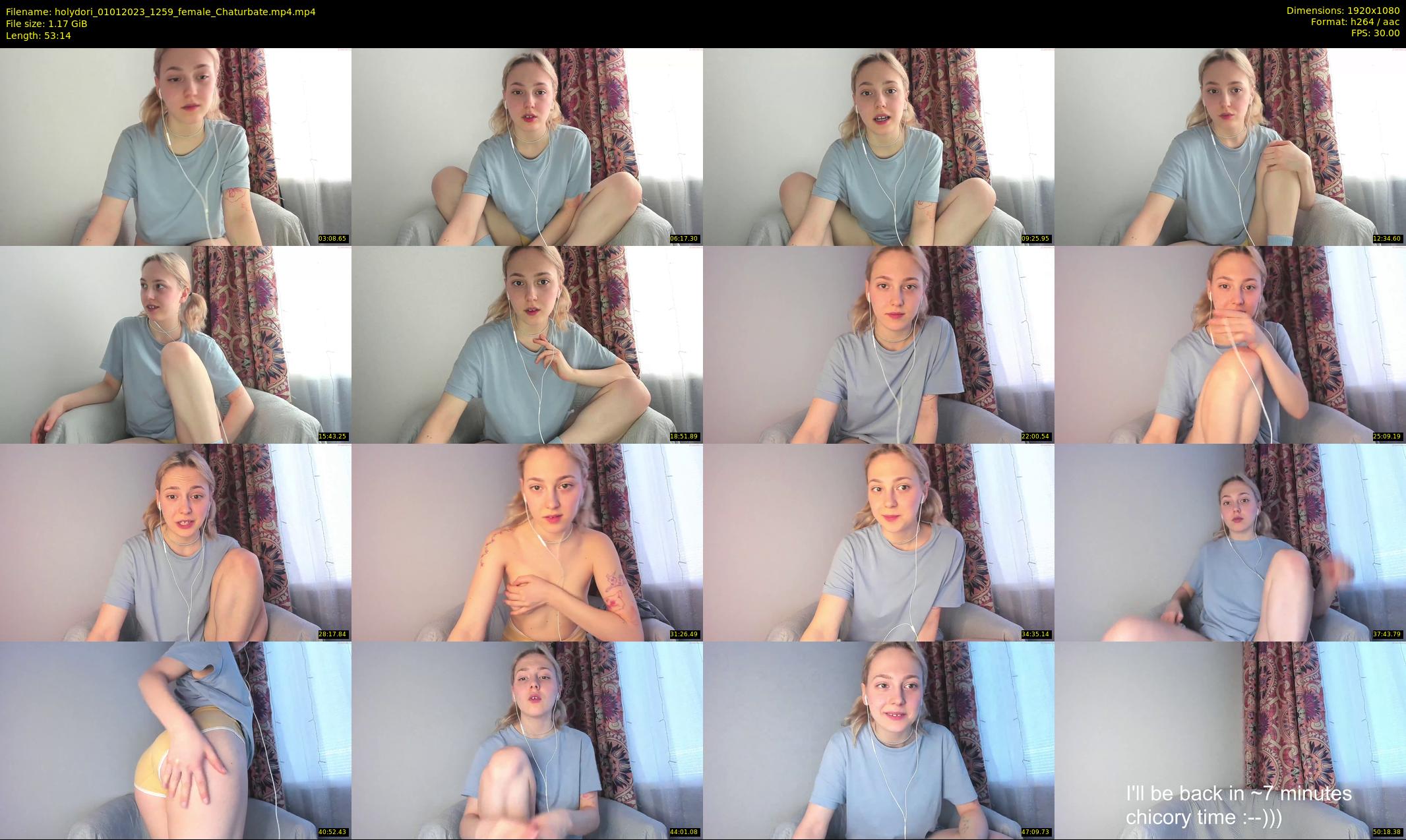 holydori — 54 minute Chaturbate female cam show recording, 1080p, Jan 1, 2023