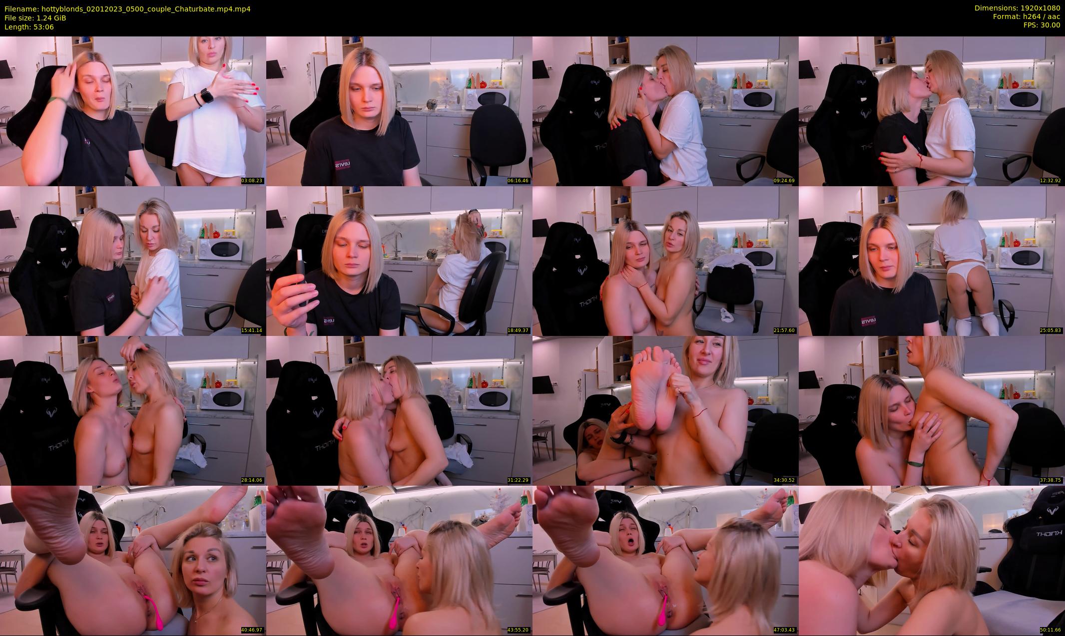 hottyblonds — 54 minute Chaturbate couple cam show recording, 1080p, Jan 2, 2023