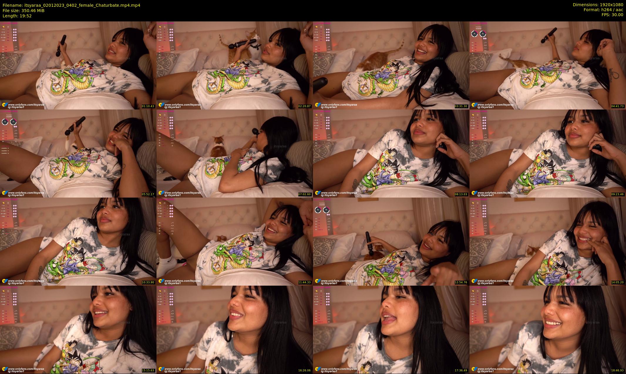 itsyaraa — 20 minute Chaturbate female cam show recording, 1080p, Jan 2, 2023