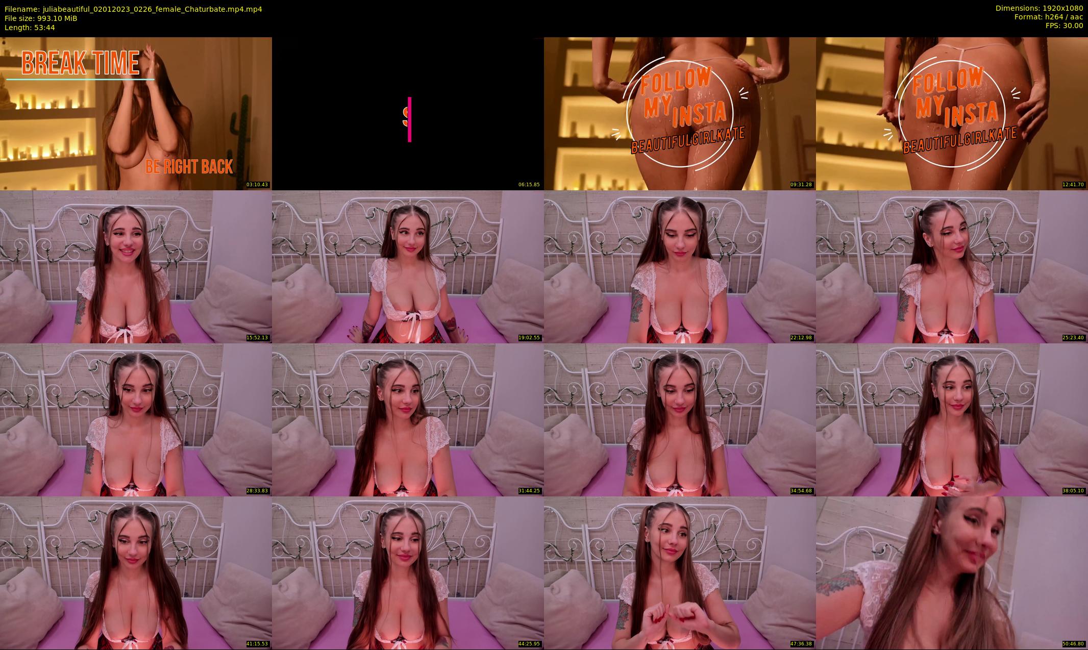 juliabeautiful — 54 minute Chaturbate female cam show recording, 1080p, Jan 2, 2023