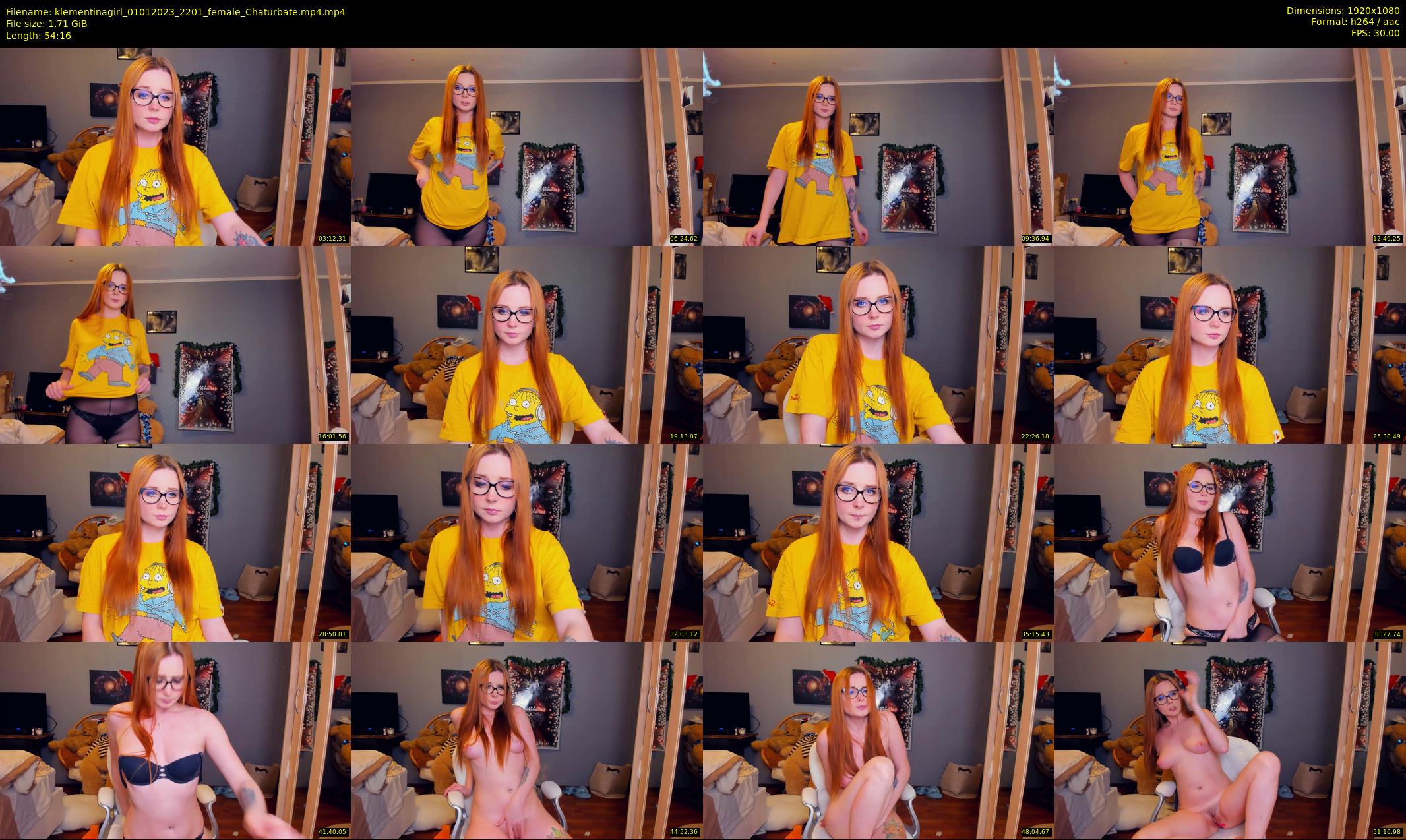 klementinagirl — 55 minute Chaturbate female cam show recording, 1080p, Jan 1, 2023