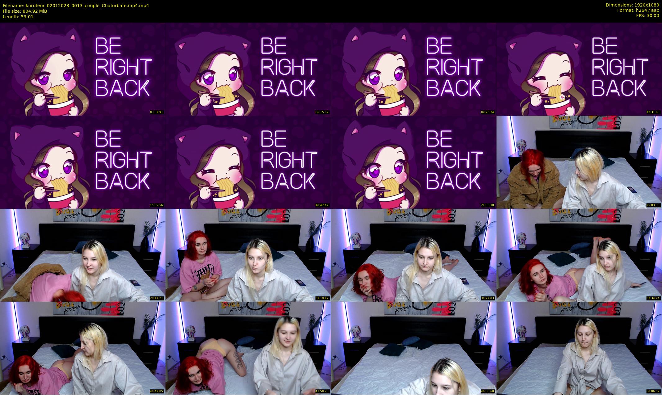 kuroteur — 54 minute Chaturbate couple cam show recording, 1080p, Jan 2, 2023