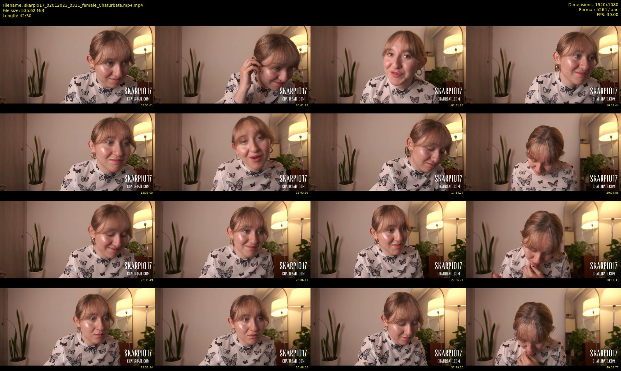 skarpio17 — 43 minute Chaturbate female cam show recording, 1080p, Jan 2, 2023