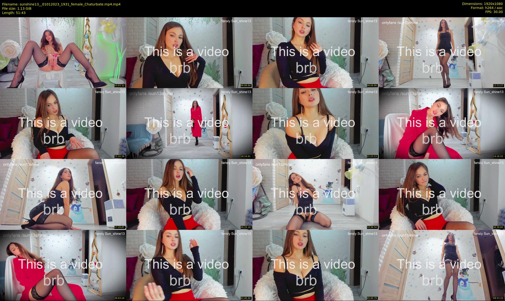 sunshine13_ — 52 minute Chaturbate female cam show recording, 1080p, Jan 1, 2023