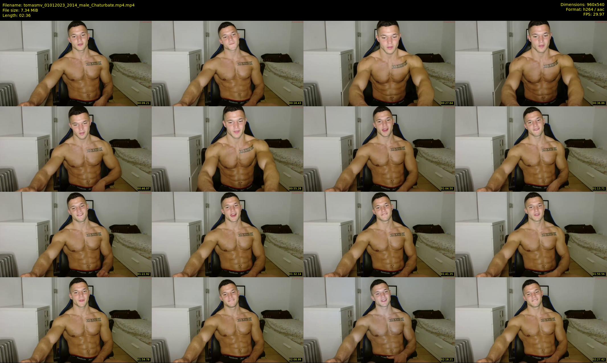 tomasmv — 3 minute Chaturbate male cam show recording, 480p, Jan 1, 2023