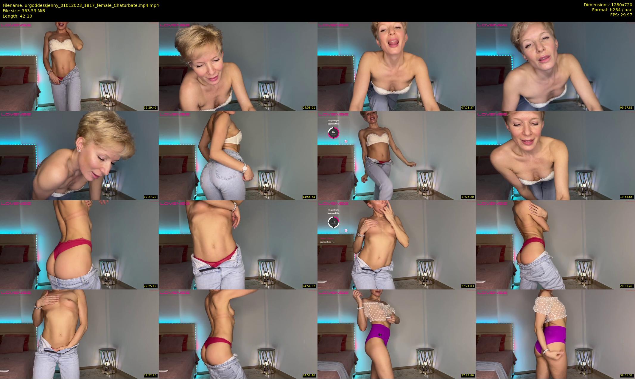 urgoddessjenny — 43 minute Chaturbate female cam show recording, 720p, Jan 1, 2023