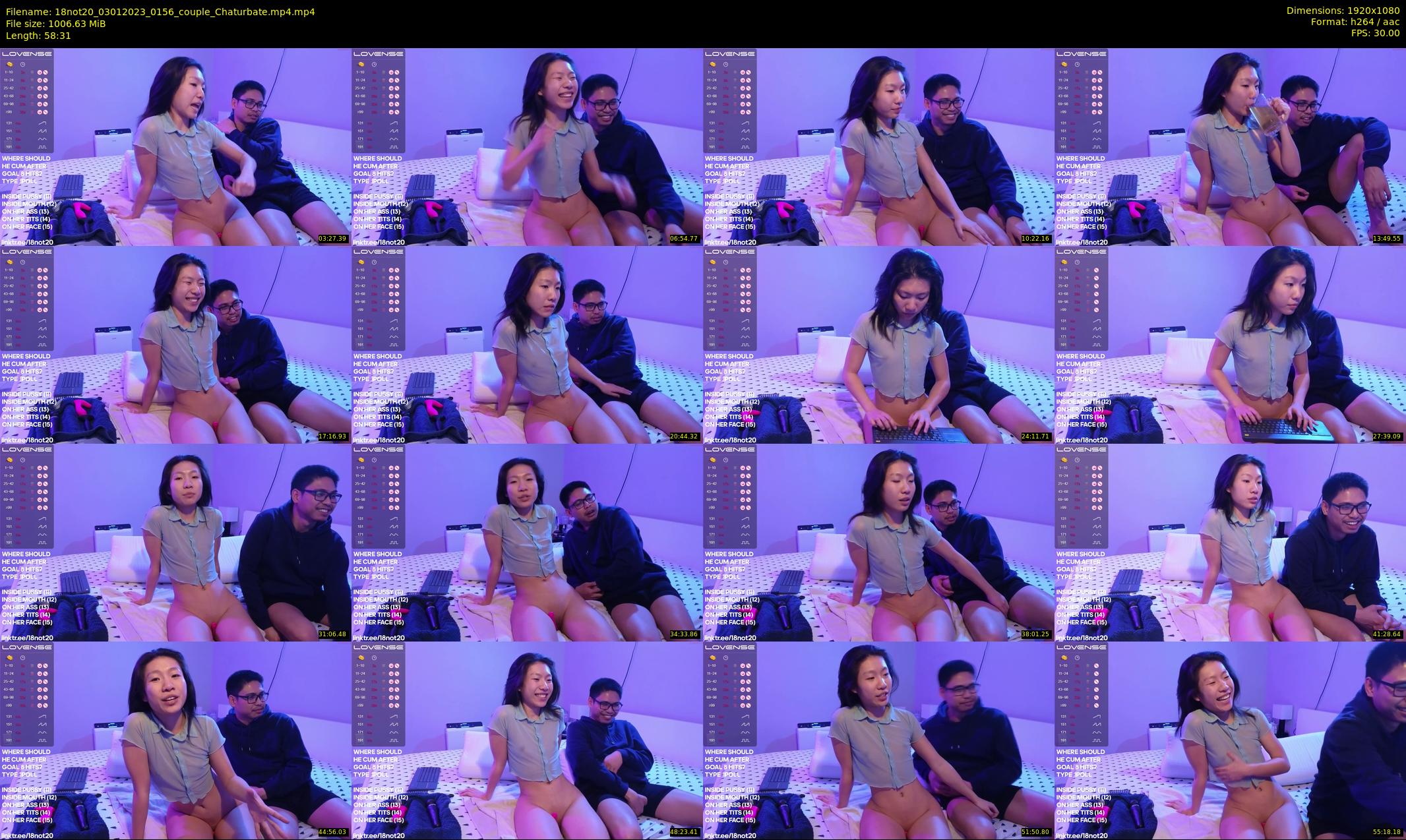 18not20 — 59 minute Chaturbate couple cam show recording, 1080p, Jan 3, 2023