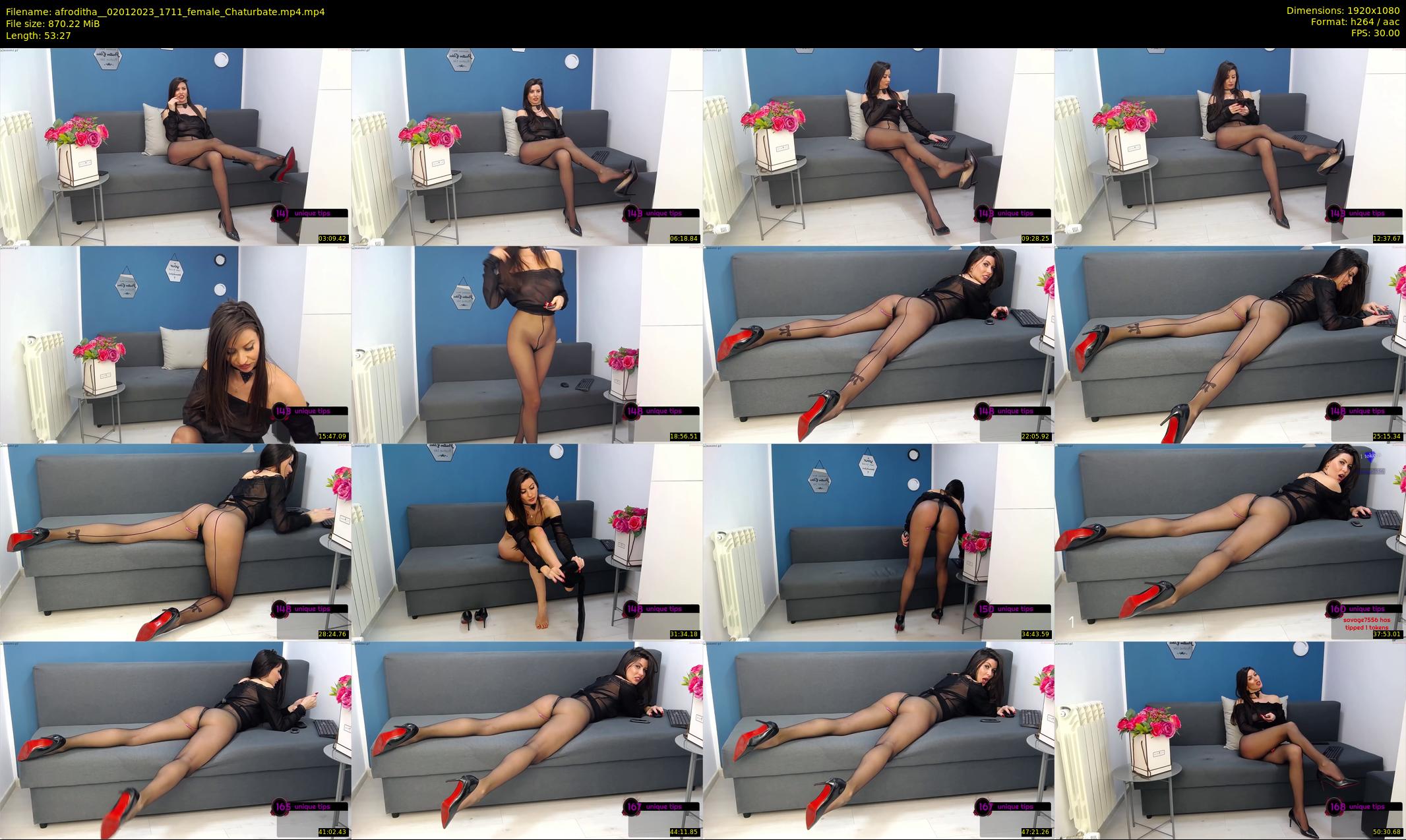 afroditha_ — 54 minute Chaturbate female cam show recording, 1080p, Jan 2, 2023