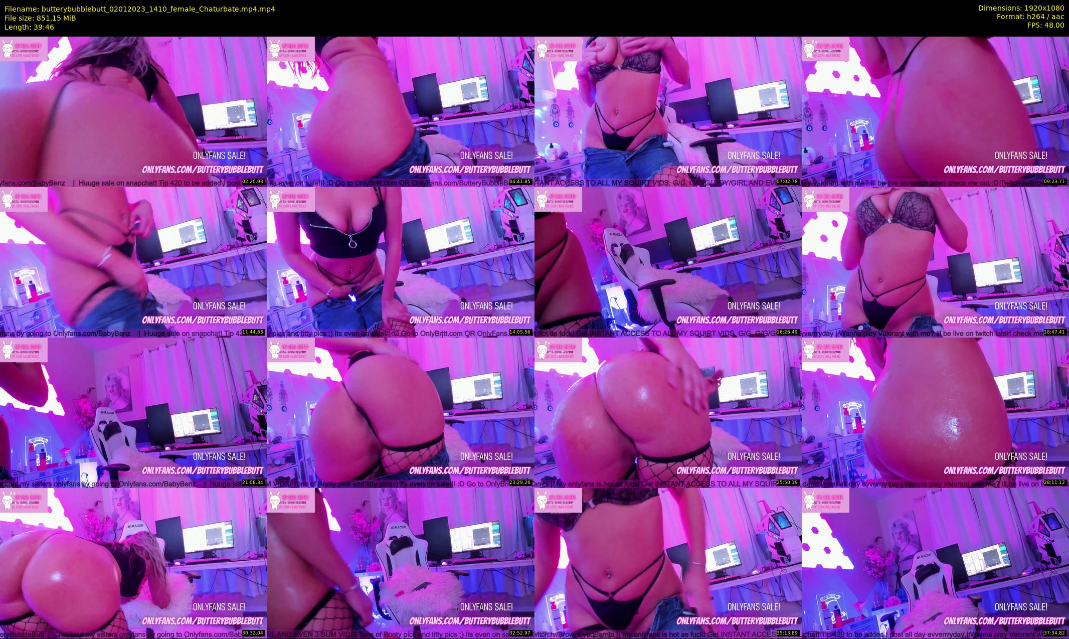 butterybubblebutt — 40 minute Chaturbate couple cam show recording, 1080p, Jan 2, 2023