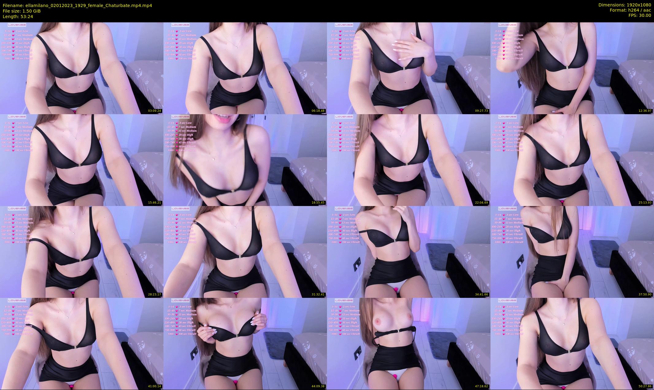 ellamilano — 54 minute Chaturbate female cam show recording, 1080p, Jan 2, 2023