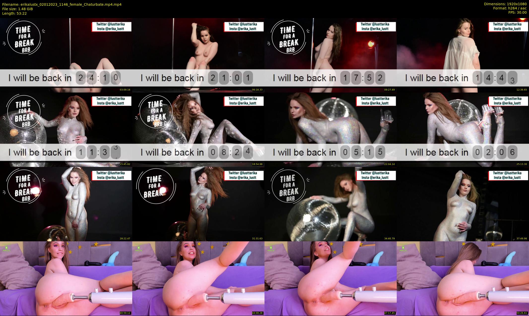 erikalustx — 54 minute Chaturbate female cam show recording, 1080p, Jan 2, 2023