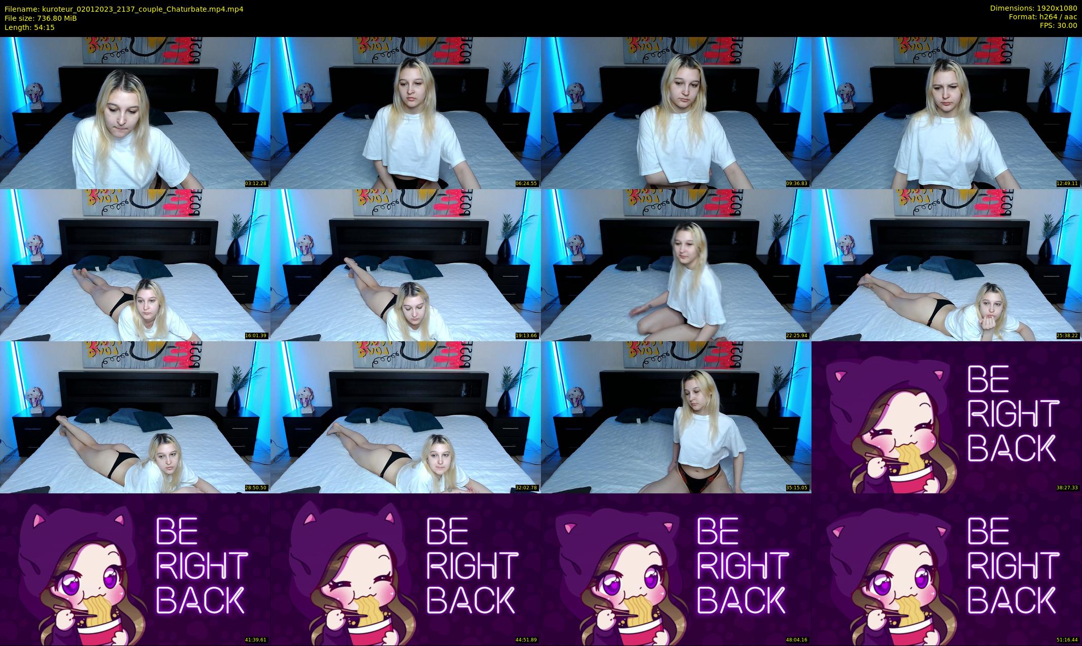 kuroteur — 55 minute Chaturbate couple cam show recording, 1080p, Jan 2, 2023