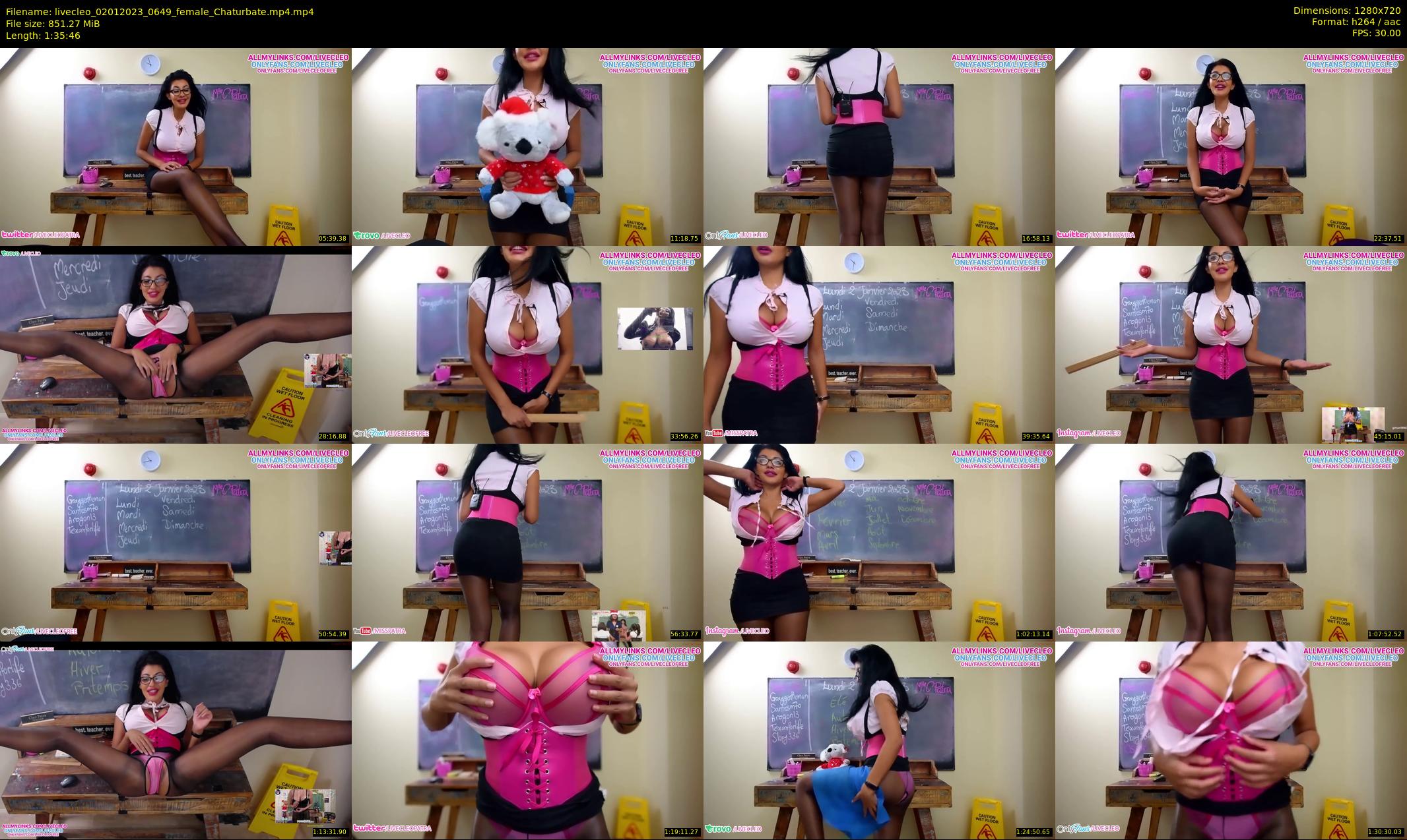 livecleo — 96 minute Chaturbate female cam show recording, 720p, Jan 2, 2023