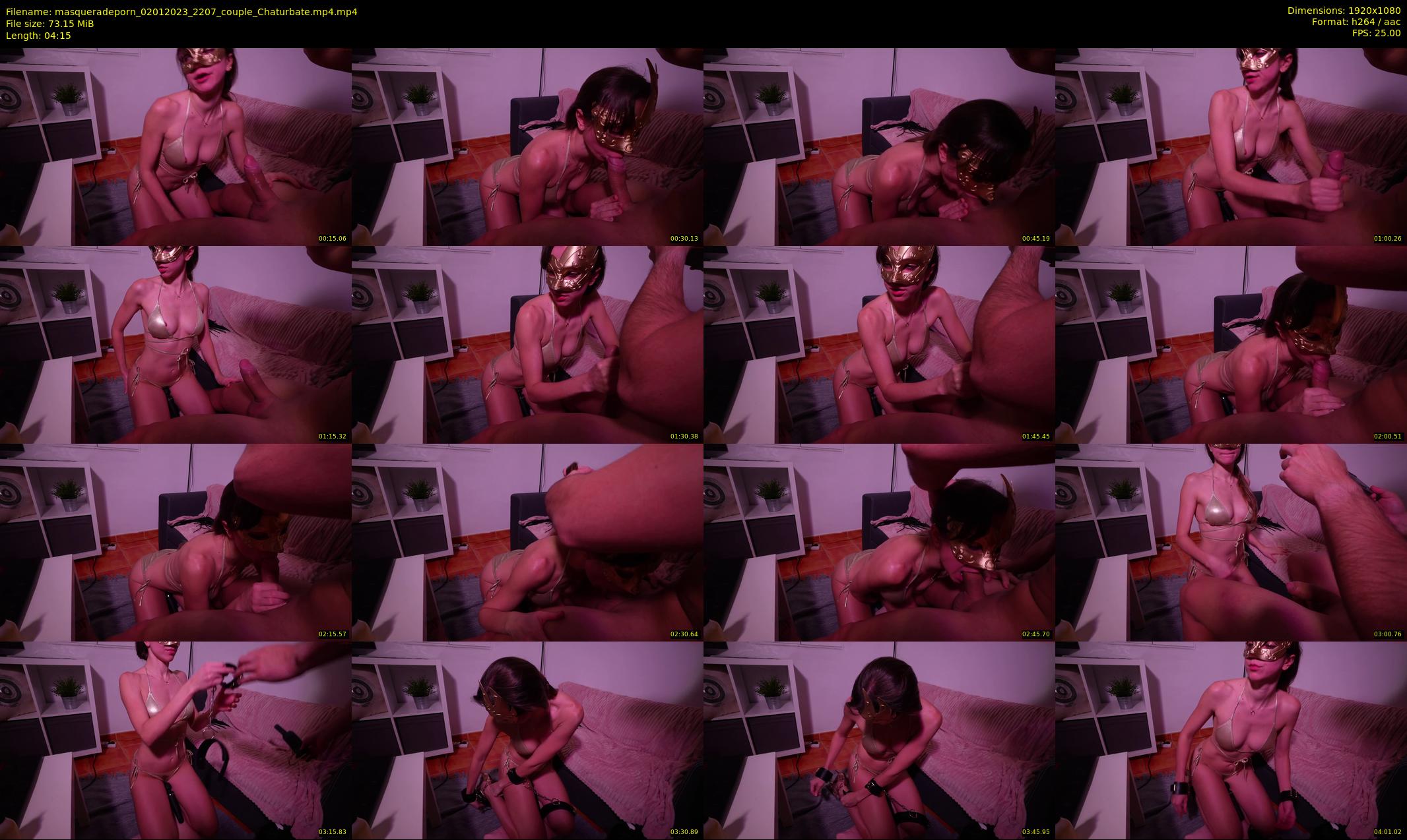 masqueradeporn — 5 minute Chaturbate couple cam show recording, 1080p, Jan 2, 2023