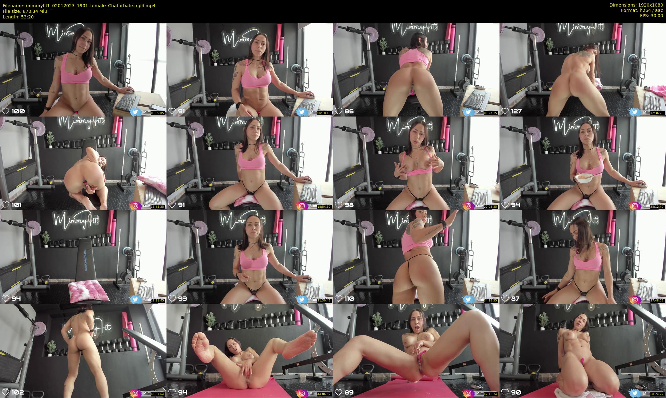 mimmyfit1 — 54 minute Chaturbate female cam show recording, 1080p, Jan 2, 2023