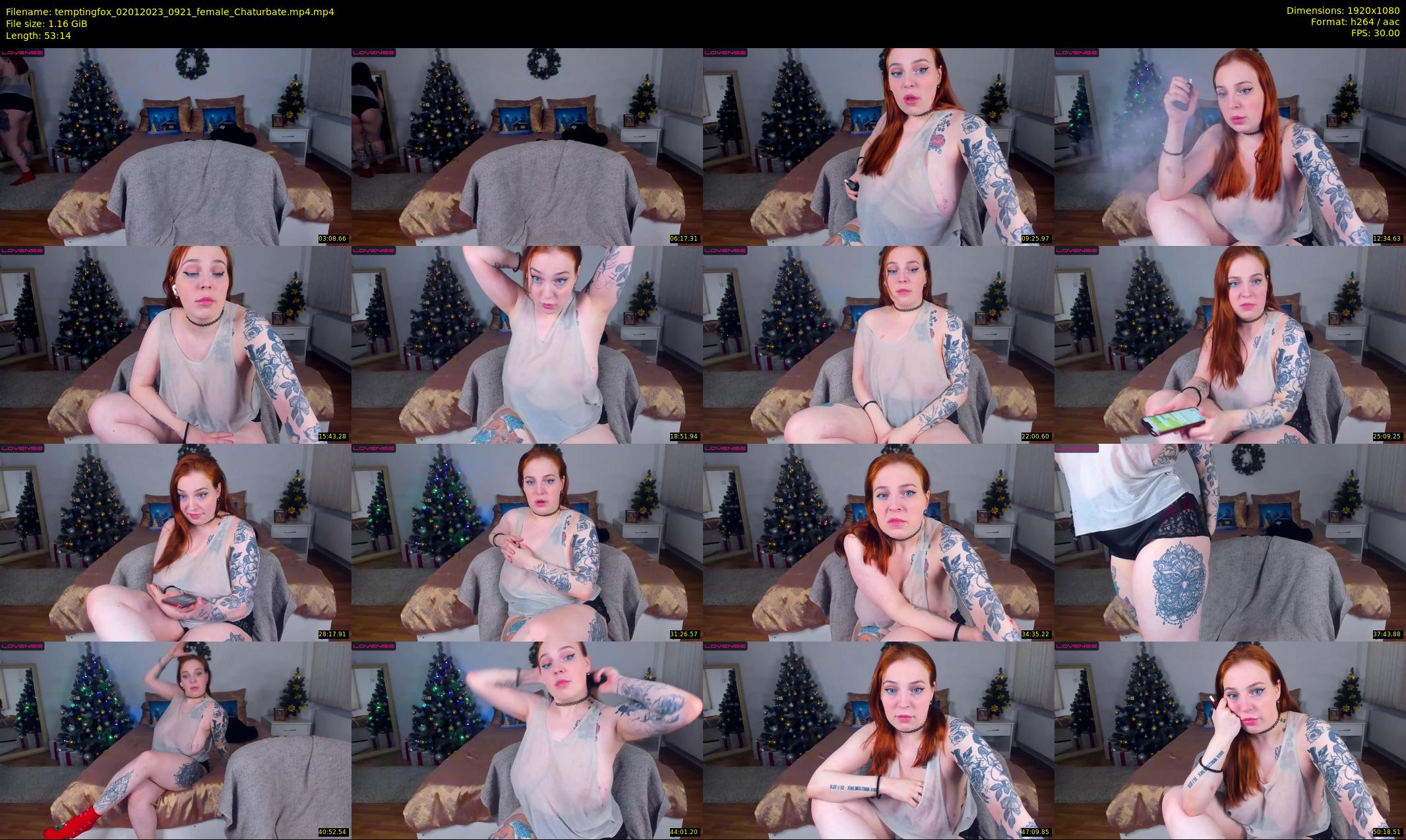 temptingfox — 54 minute Chaturbate female cam show recording, 1080p, Jan 2, 2023