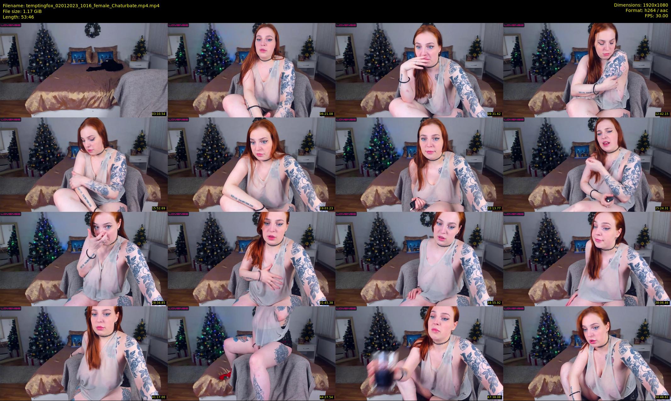 temptingfox — 54 minute Chaturbate female cam show recording, 1080p, Jan 2, 2023